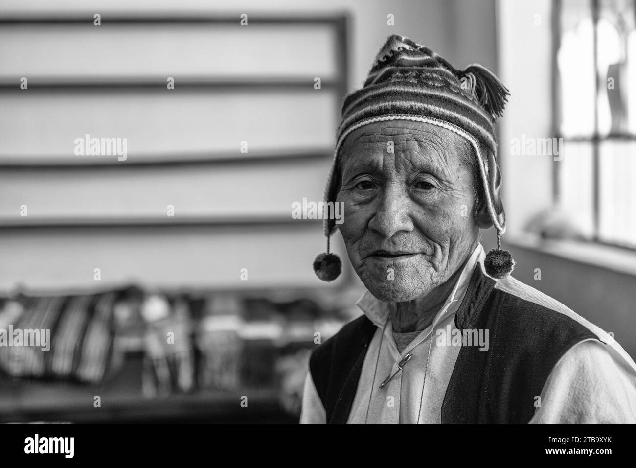 Porträt eines älteren peruanischen Arbeiters Stockfoto