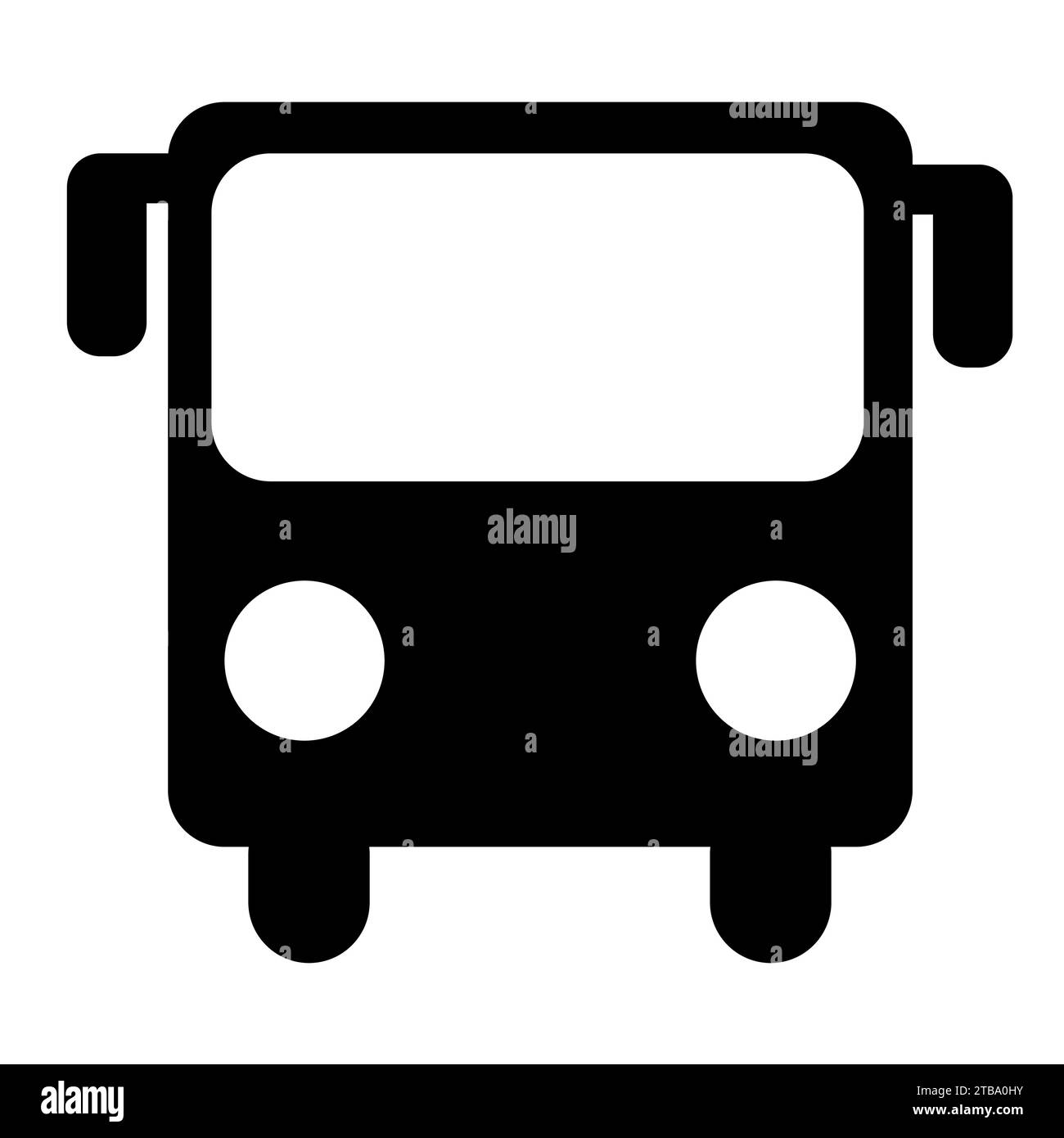 Bus-Symbol auf weißem Hintergrund Stock Vektor