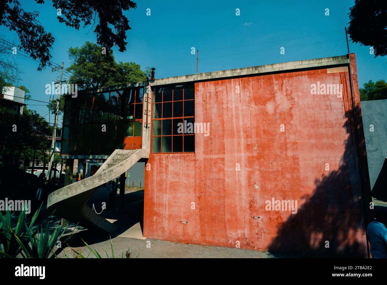 Mexiko-Stadt, Mexiko - 21. Juli 2023 - Diego Rivera und Frida Kahlo Home Studio in Mexiko-Stadt. Hochwertige Fotos Stockfoto