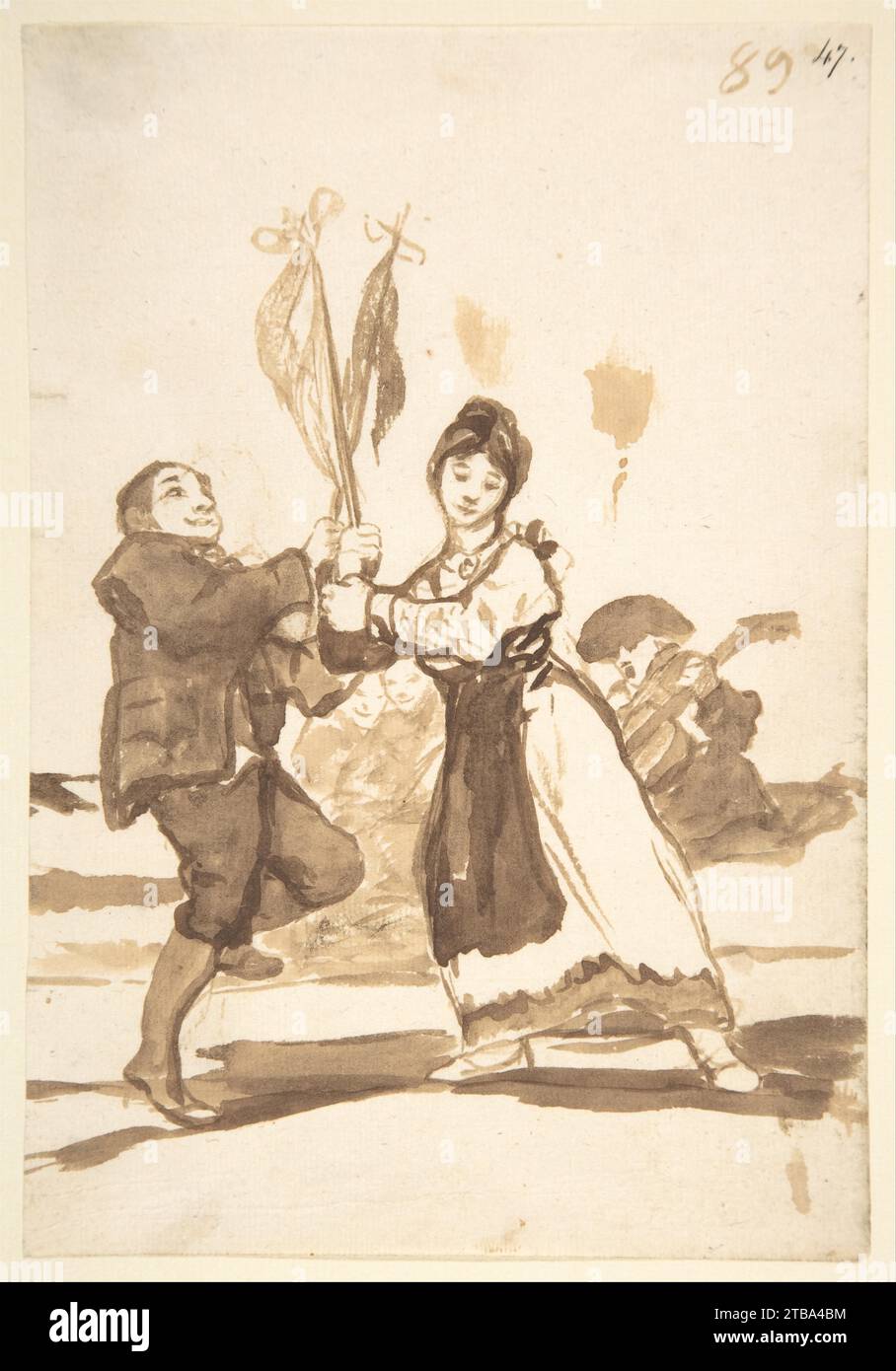 A Country Dance; Seite 89 aus dem Album „Images of Spain“ (F) 1935 von Goya (Francisco de Goya y Lucientes) Stockfoto