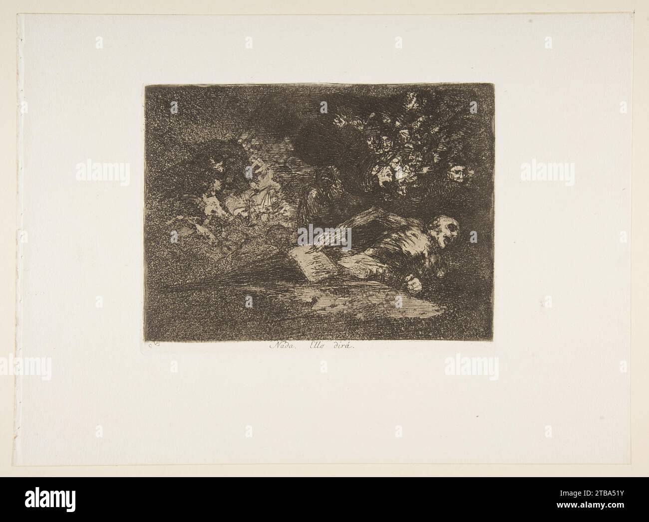 Platte 69 aus "die Katastrophen des Krieges" (Los Desastres de la Guerra): "Nichts. The Event will Tell' (Nada.ello dira) 1922 von Goya (Francisco de Goya y Lucientes) Stockfoto