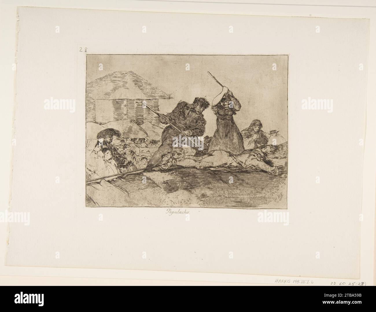 Platte 28 aus "die Katastrophen des Krieges" (Los Desastres de la Guerra): "Rabble" (Populacho) 1922 von Goya (Francisco de Goya y Lucientes) Stockfoto