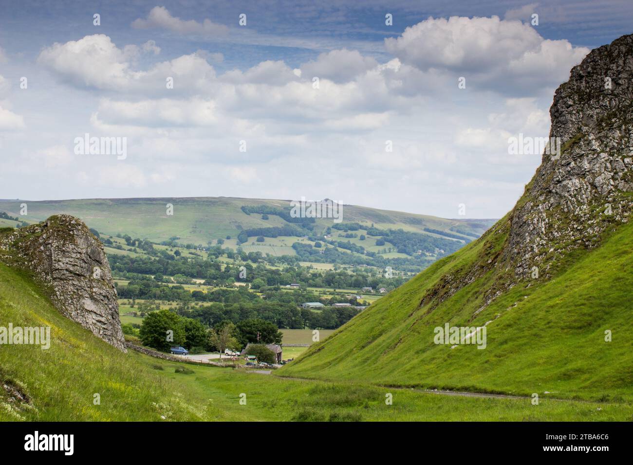 Winnats Pass Schlucht Stockfoto