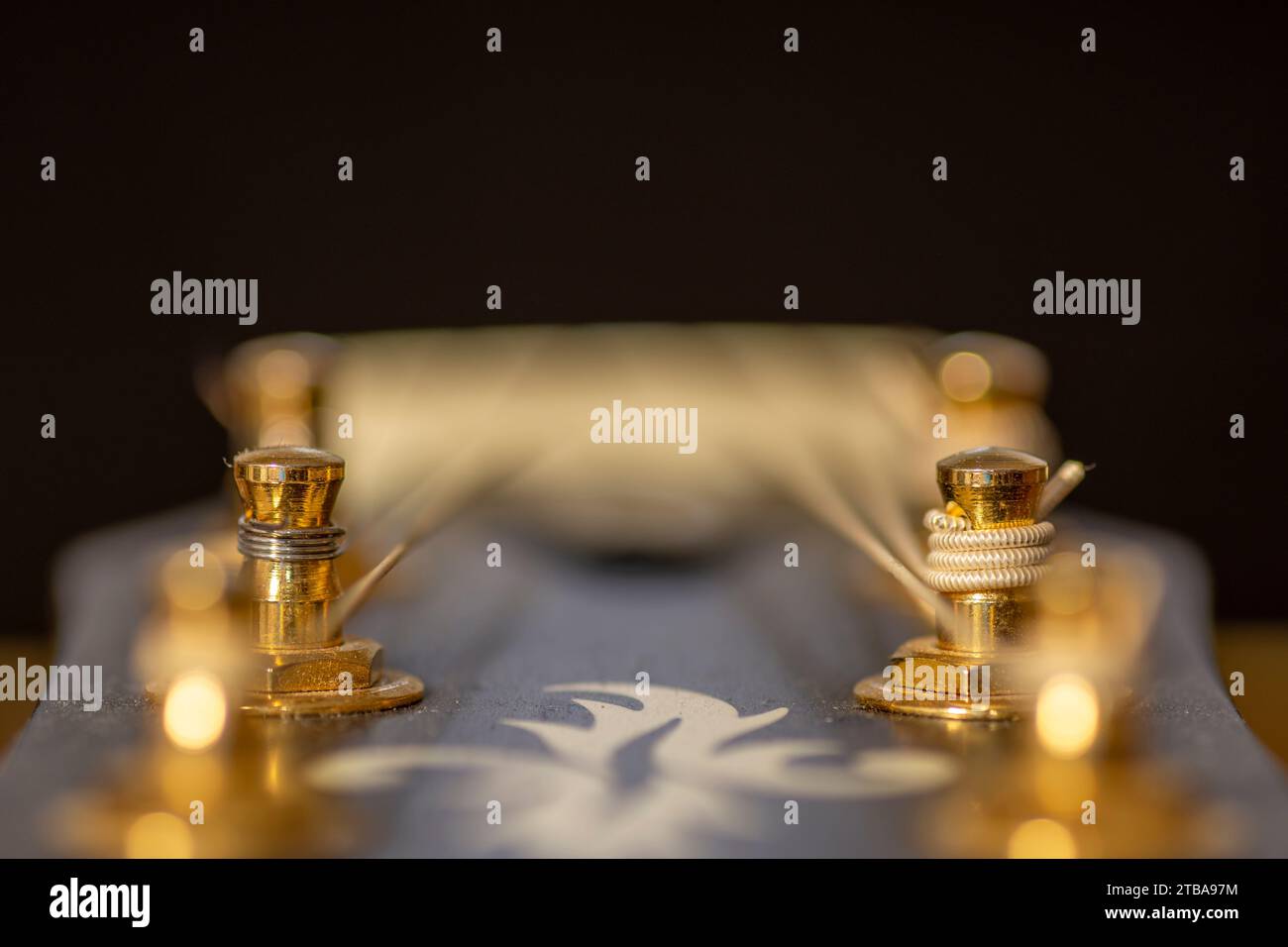 Yamaha Akustikgitarrenkopf. Stockfoto