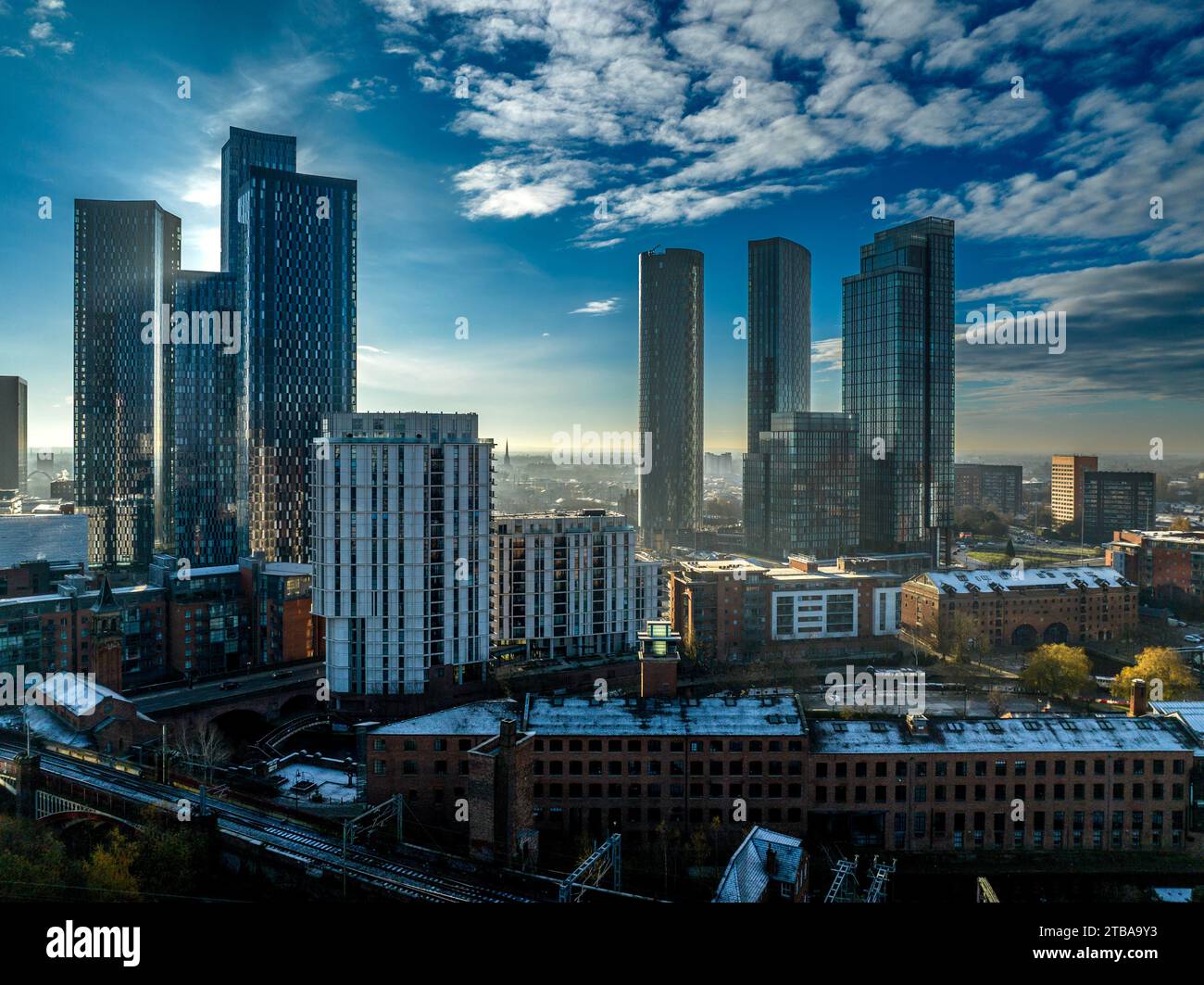 Skyline 5 Im Stadtzentrum Von Manchester Stockfoto