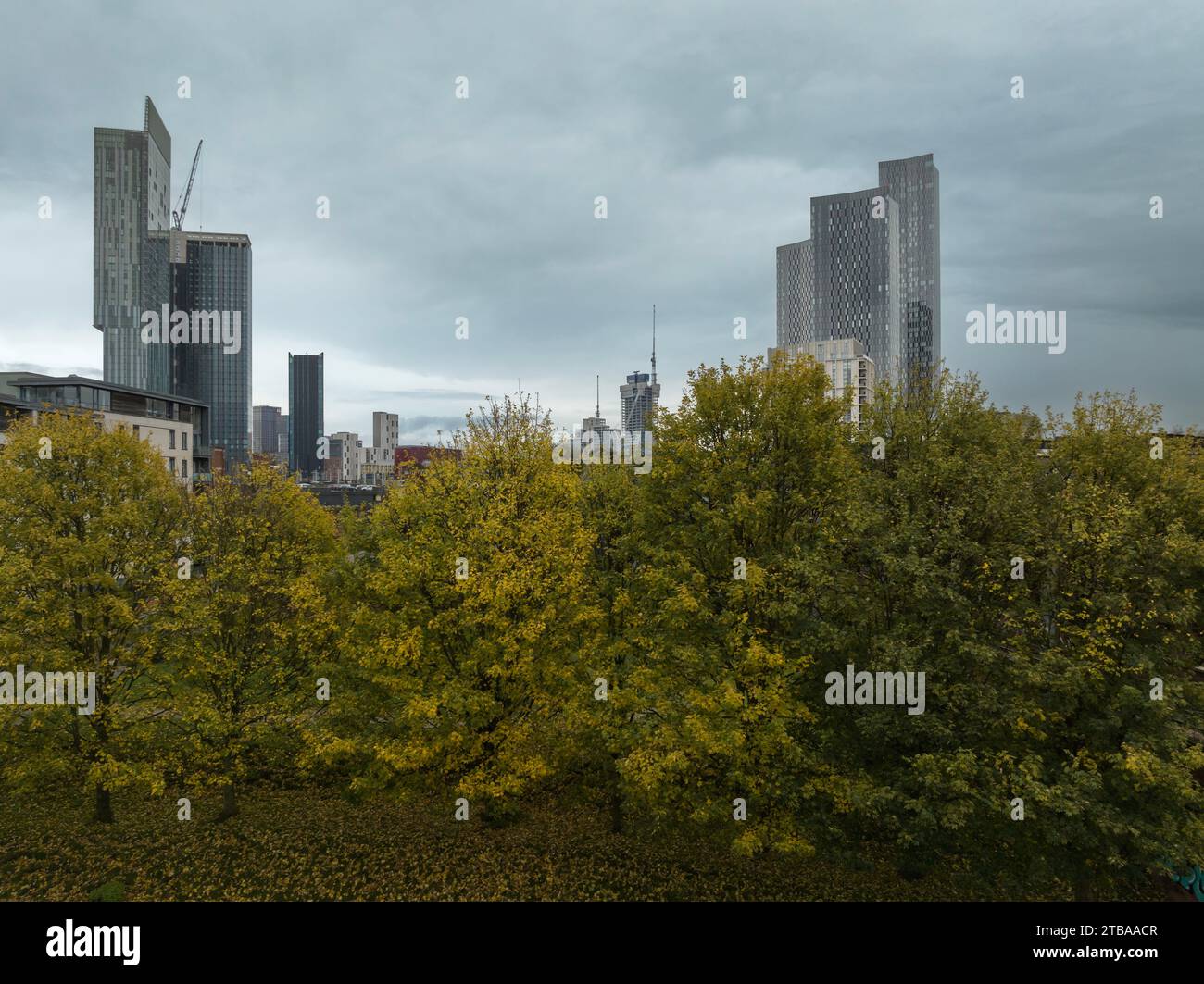 Herbst-Skyline in Manchester 2 Stockfoto