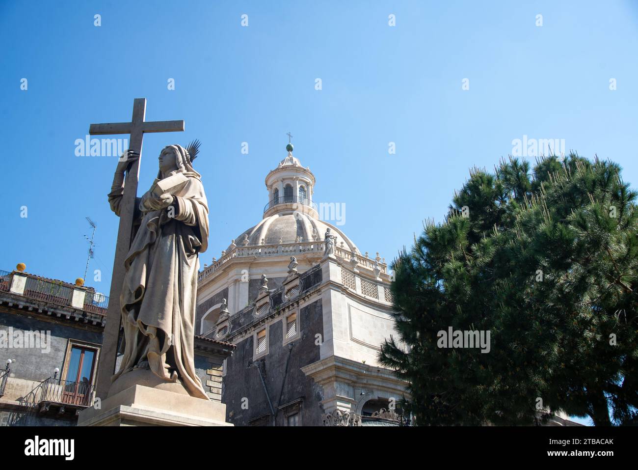 Kathedrale von St. Agata in Catania, Sizilien, Italien Stockfoto