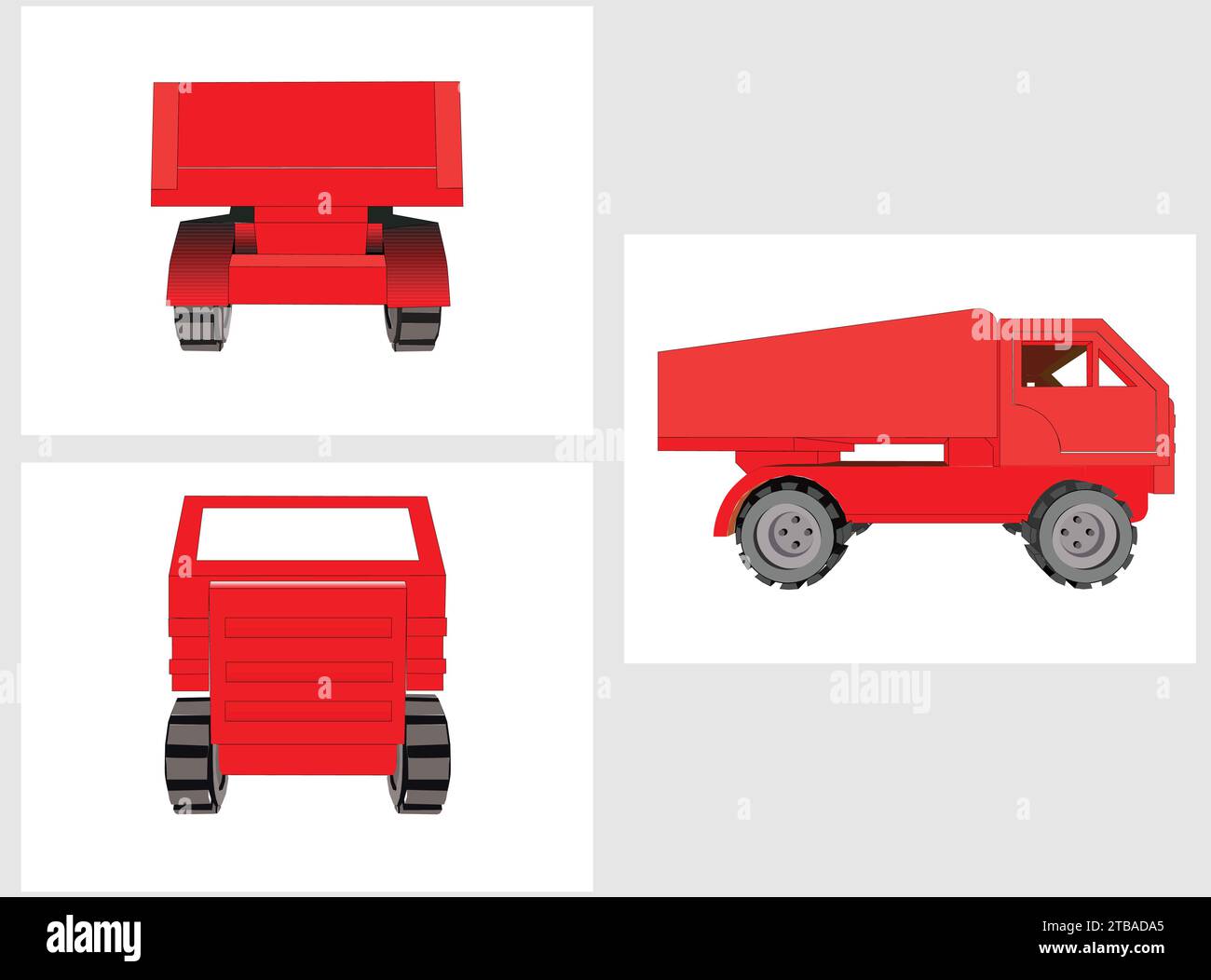 Vektorbild eines Miniatur-Lkw-Logos, das für Kleidung und Kunststoff geeignet ist Stockfoto