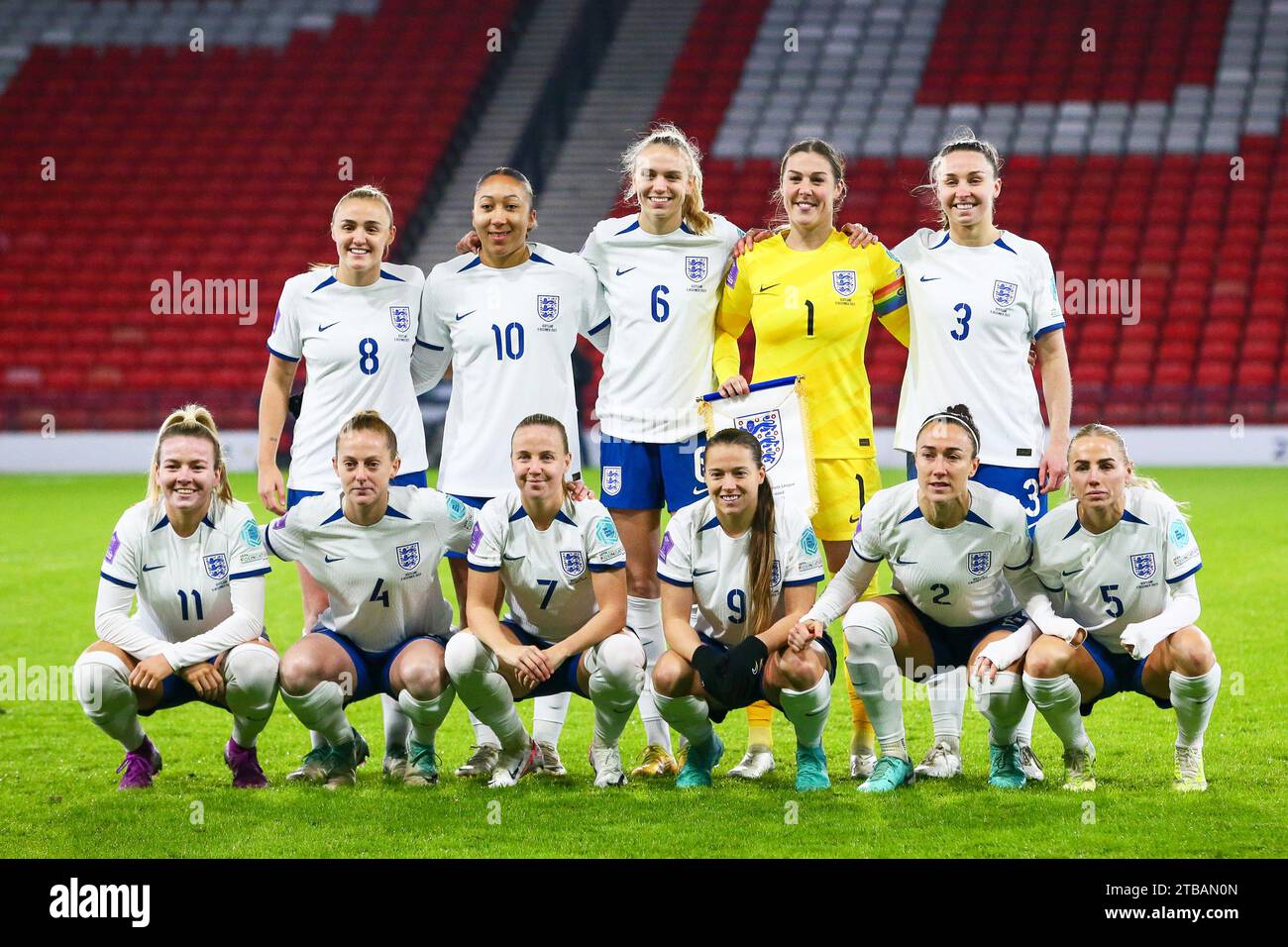 Glasgow, Schottland, Großbritannien. Dez. 23. Glasgow, Großbritannien. Schottland spielte gegen England in der UEFA Women's League im Hampden Park, Glasgow, Schottland. Dies ist das letzte Spiel der UEFA Women's Nations League, Credit: Findlay/Alamy Live News Stockfoto