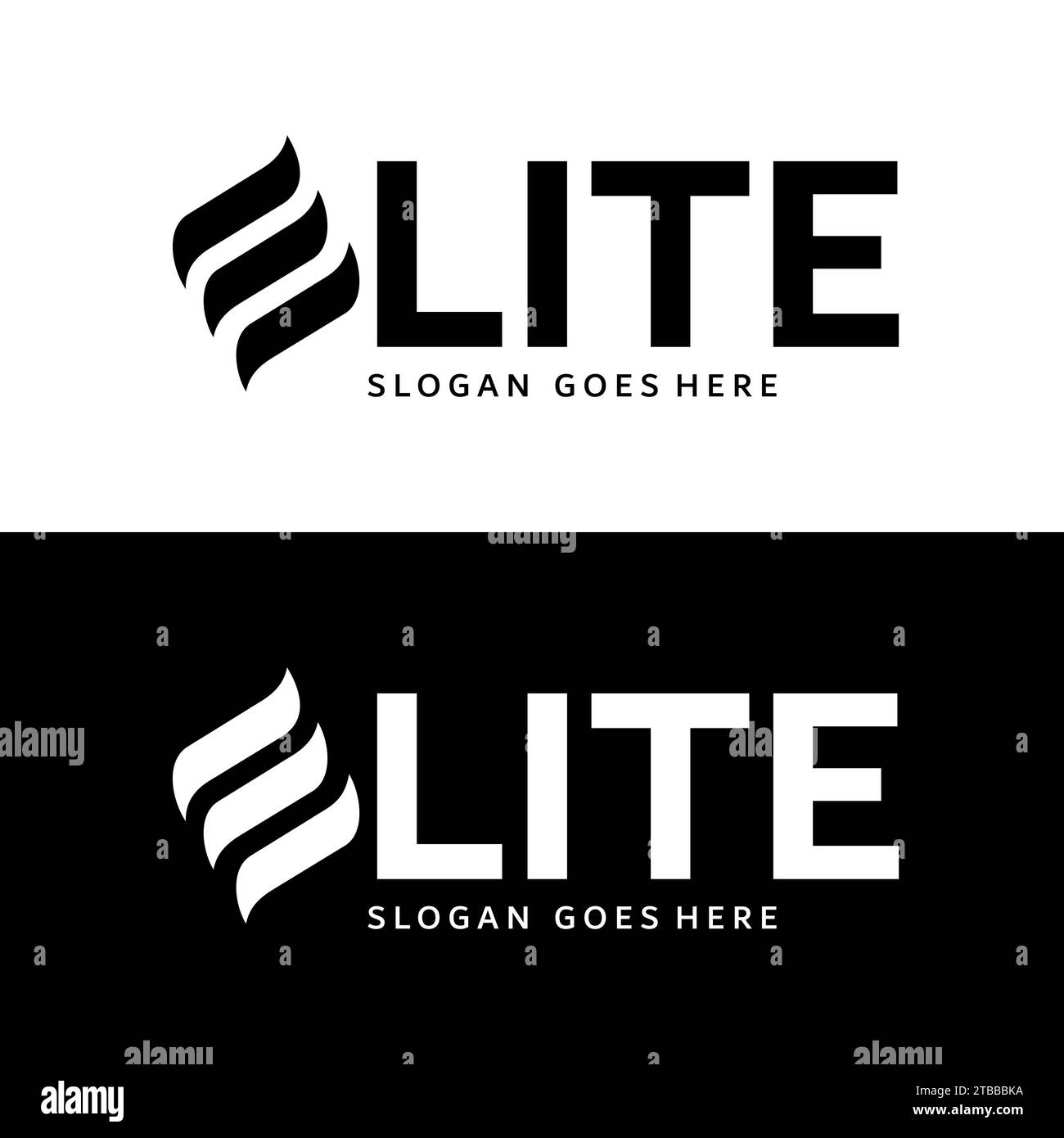 Elite-Letter-Logo-Design mit kreativer moderner, trendiger Typografie Stock Vektor