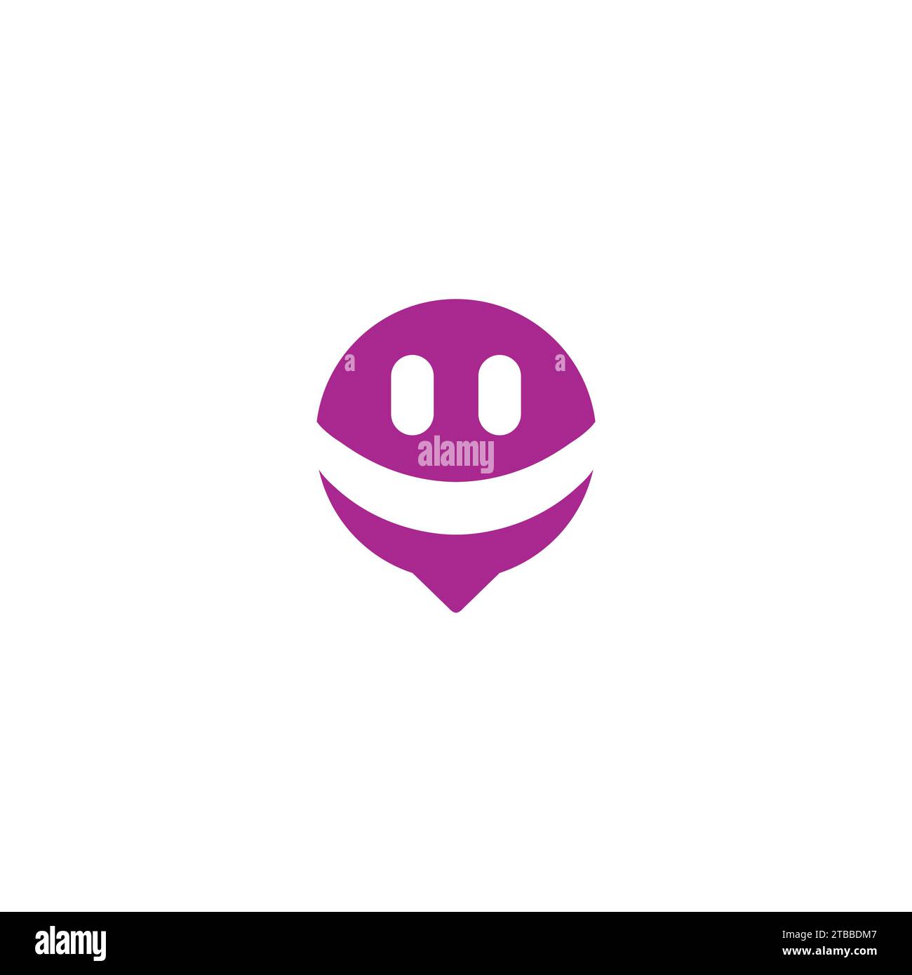 Smile-Logo im schlichten Design. Smile Chat-Logo Stock Vektor