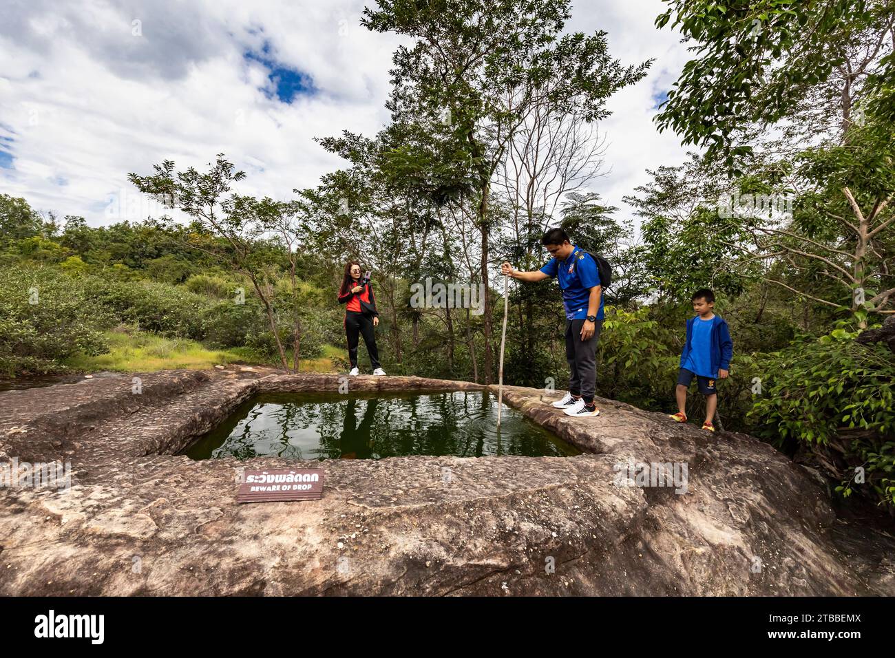Phu Phra bat Historical Park, man made Well, Rock cut Well, Ban Phue, Udon Thani, Isan, Thailand, Südostasien, Asien Stockfoto