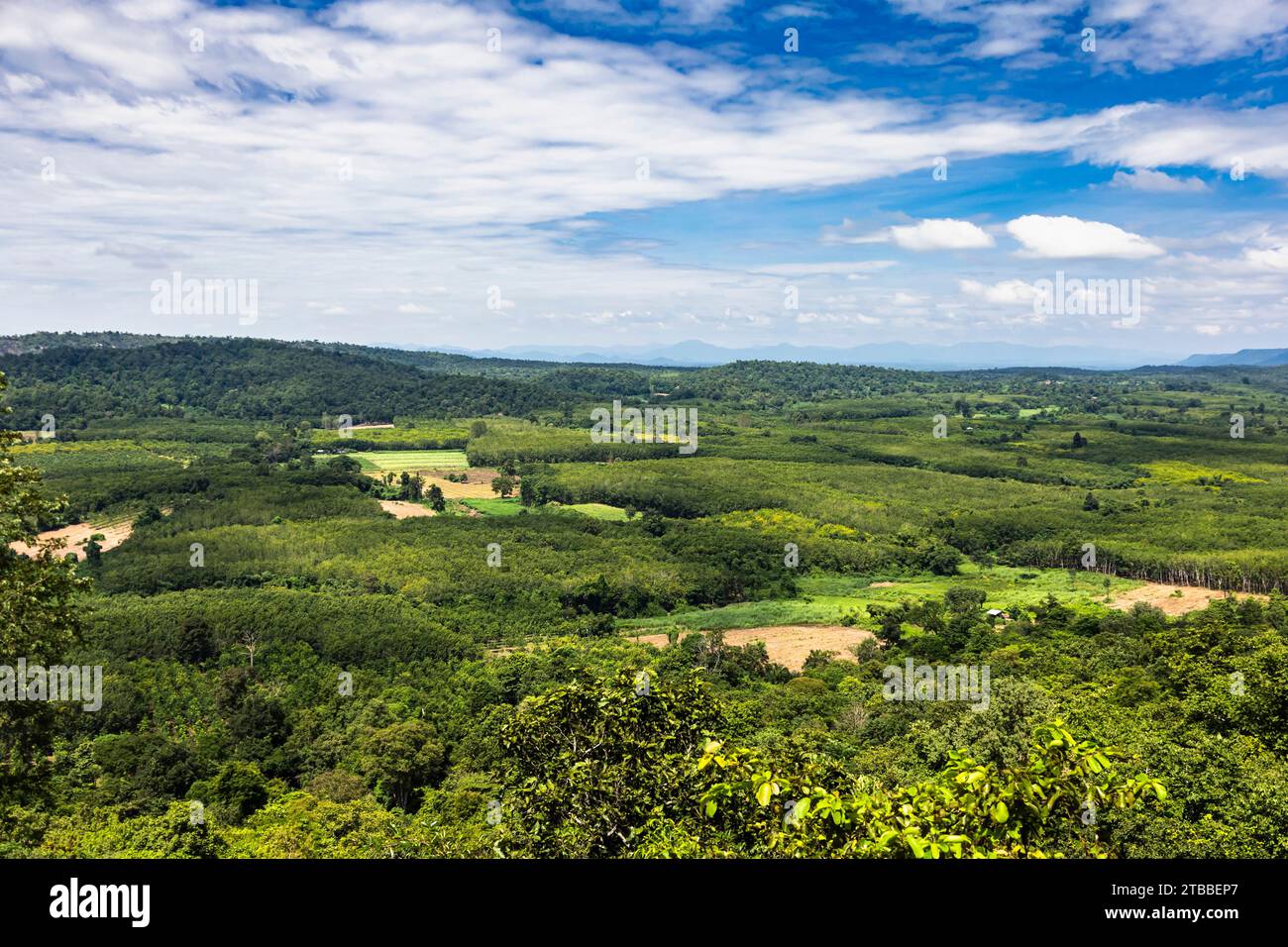 Phu Phra bat Historical Park, Blick auf die Ebene von einem Hügel, Ban Phue, Udon Thani, Isan, Thailand, Südostasien, Asien Stockfoto