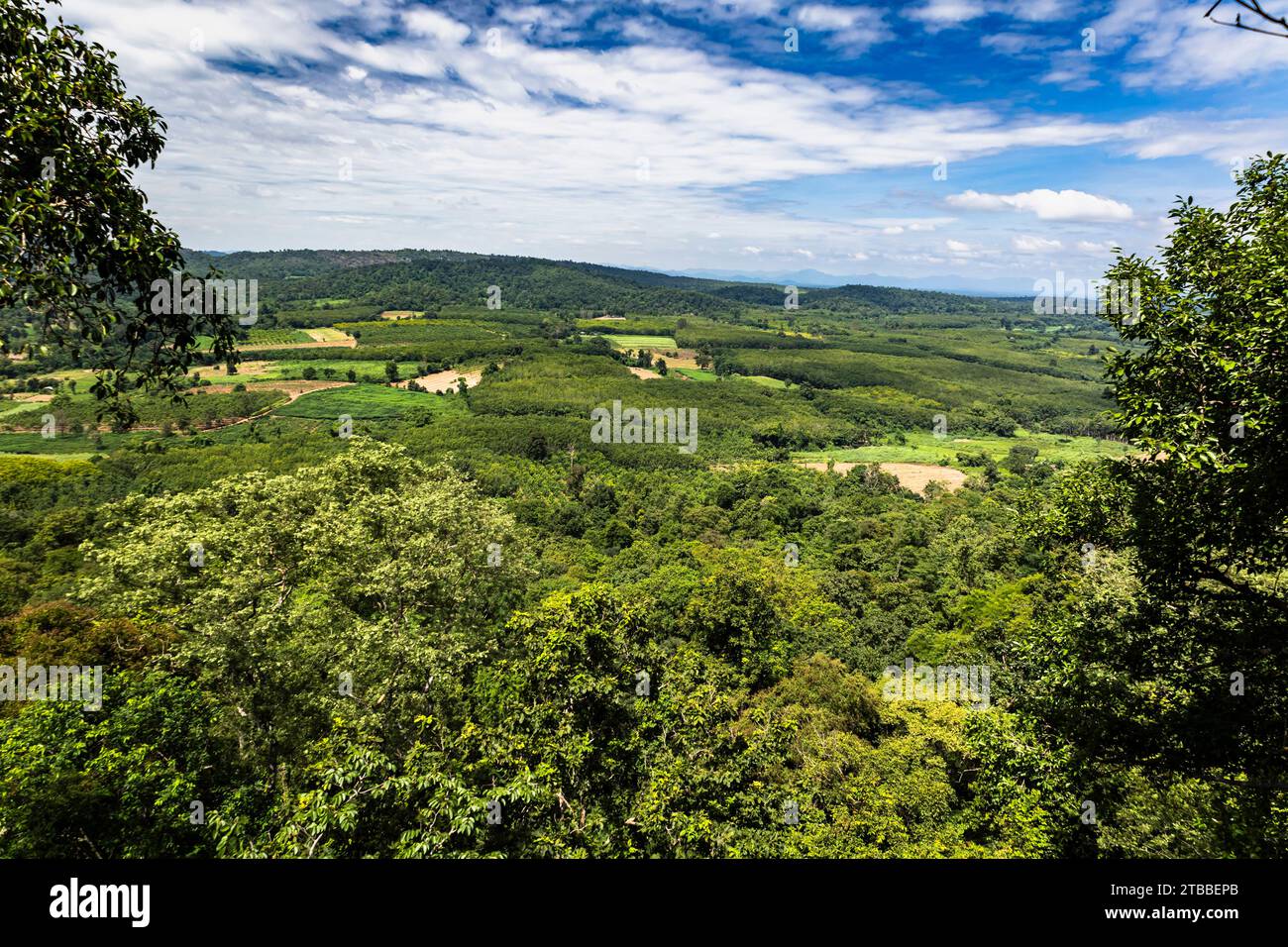 Phu Phra bat Historical Park, Blick auf die Ebene von einem Hügel, Ban Phue, Udon Thani, Isan, Thailand, Südostasien, Asien Stockfoto