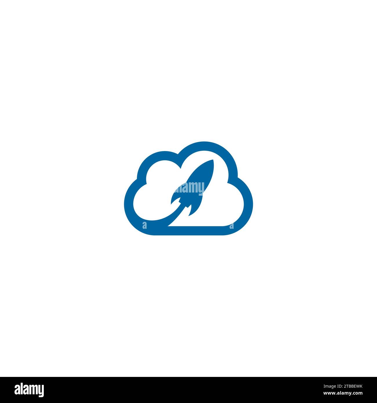 Rocket Cloud-Logo. Rocket Backup-Logo Stock Vektor