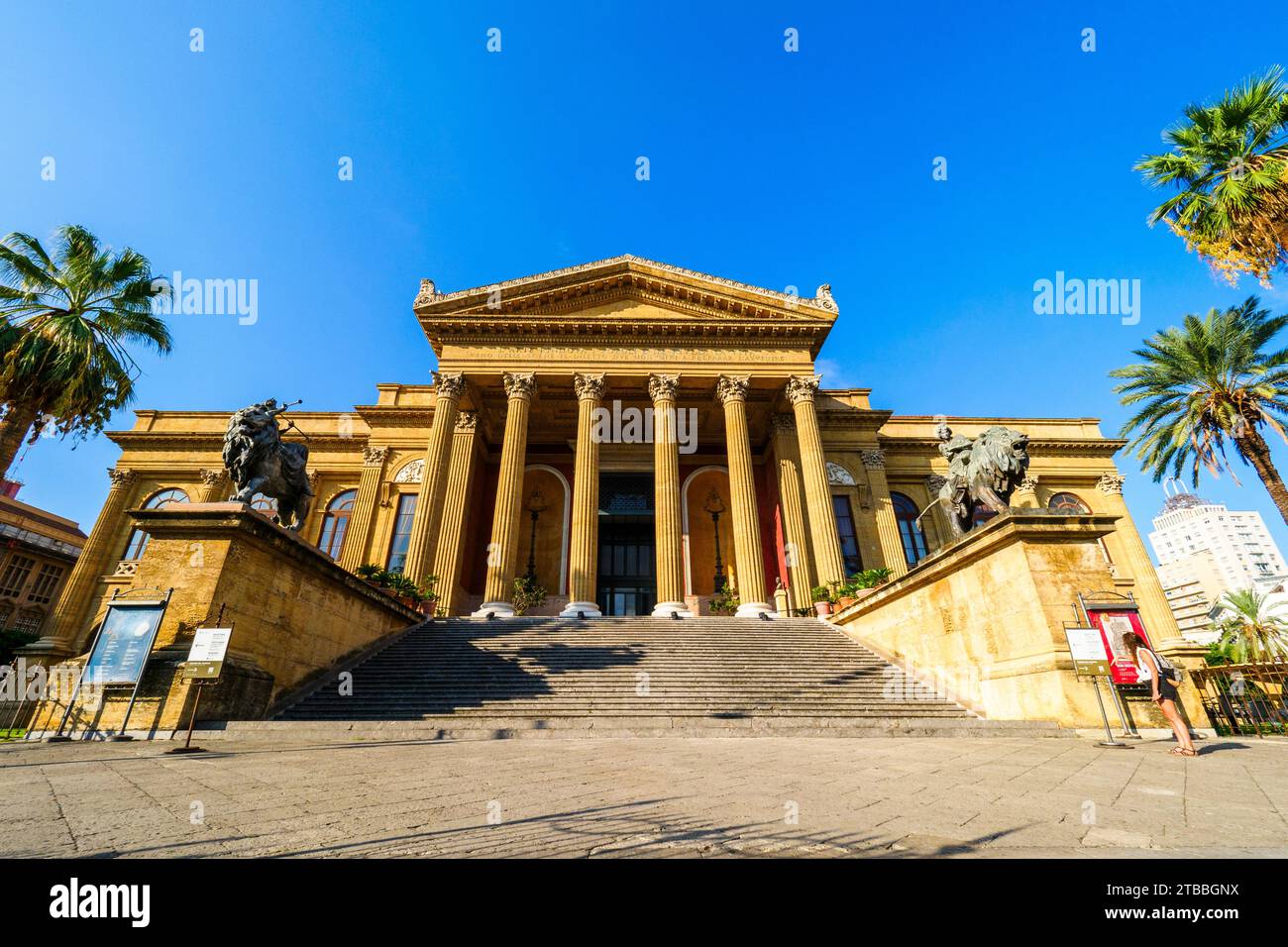 Teatro Massimo Vittorio Emanuele Oper - Palermo, Italien Stockfoto