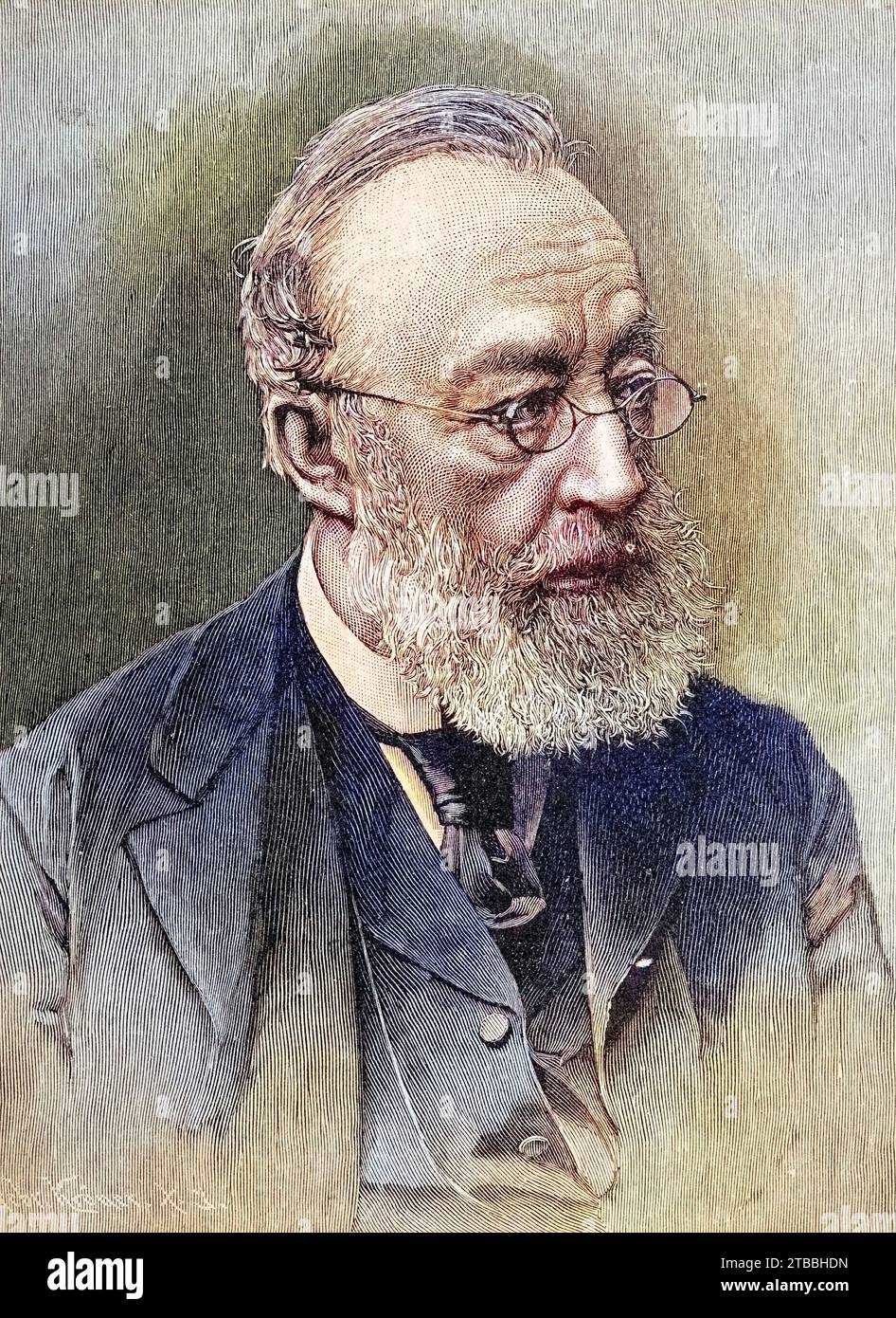 Gottfried Keller, 1819-1890, ein Schweizer Dichter und Politiker, Historisch, digital restaurierte Reproduktion von einer Vorlage aus dem 19. Jahrhundert / Gottfried Keller, 1819–1890, Schweizer Dichter und Politiker, historische, digital restaurierte Reproduktion eines Originals aus dem 19. Jahrhundert Stockfoto