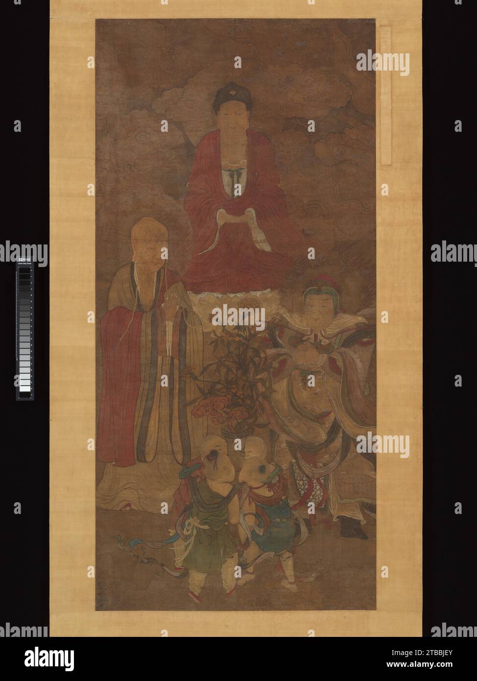 Shakyamuni mit luohan, himmlischer König, und Jungen 1913 von Unidentified Artist Stockfoto