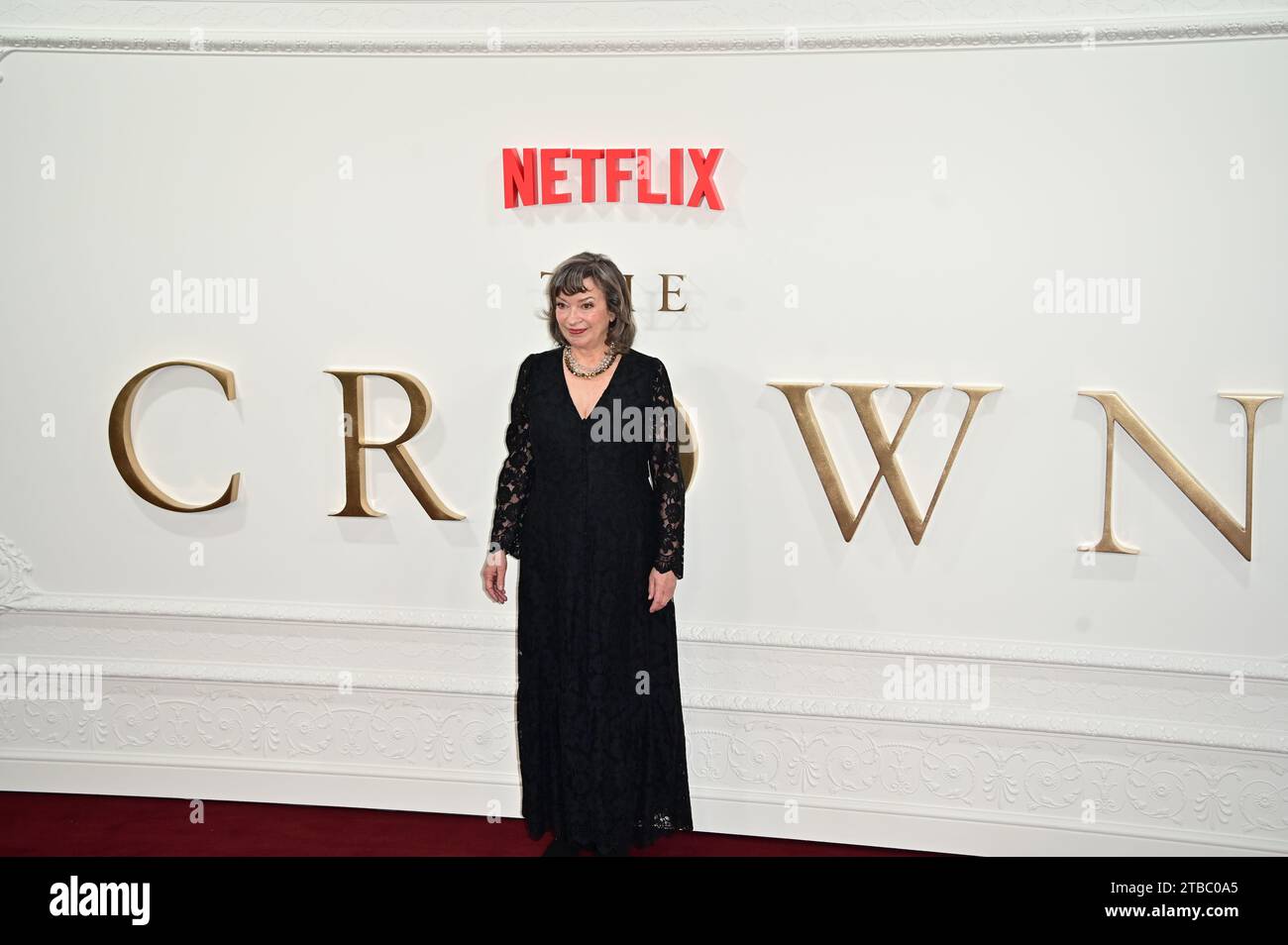 London, Großbritannien. Dezember 2023. Marion Bailey nimmt an Netflix Teil und präsentiert die Crown Finale Celebration in der Royal Festival Hall in London, Großbritannien. Quelle: Siehe Li/Picture Capital/Alamy Live News Stockfoto