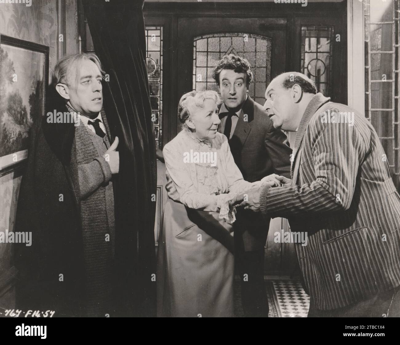 The Ladykillers (Rang, 1955). Mit Alec Guinness, Herbert Lom, Peter Sellers, Cecil Parker und Danny Green. Ealing Studios Stockfoto