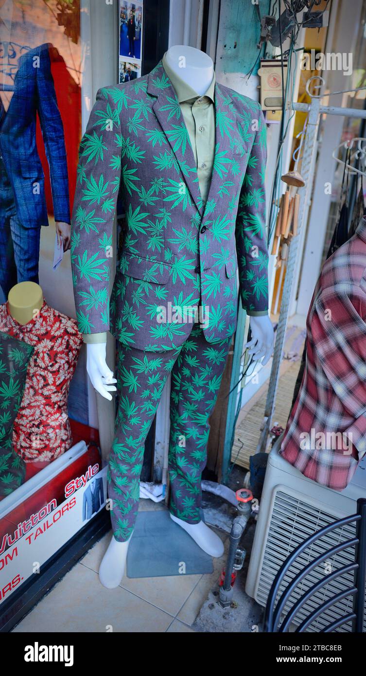 Cannabis Design Herrenanzug Chiang Mai Thailand Stockfoto
