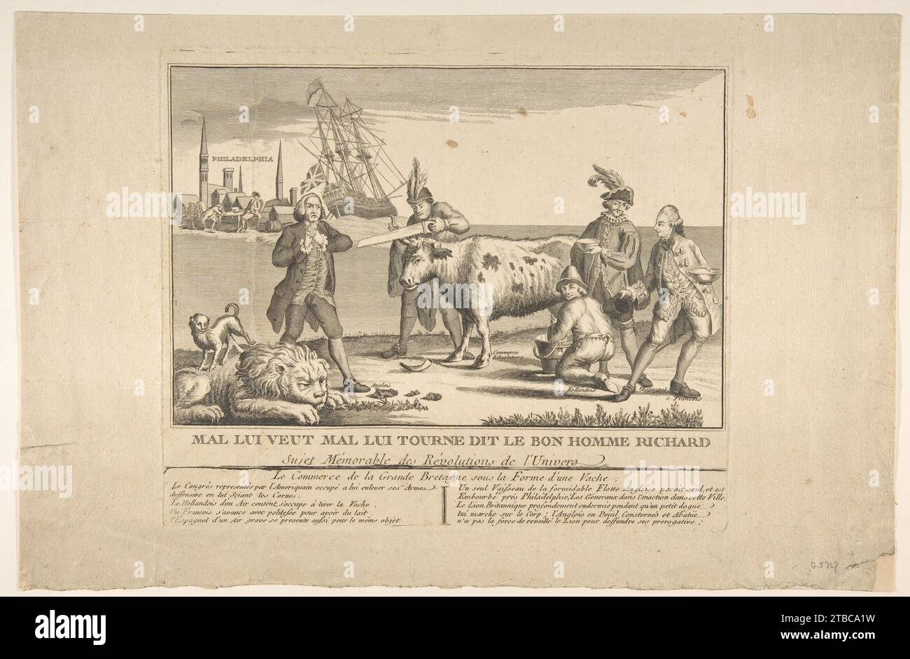 Mal Lui Veut Mal Lui tourne DIT Le Bonne Homme Richard 1883 von Anonym, Französisch, 18. Jahrhundert Stockfoto