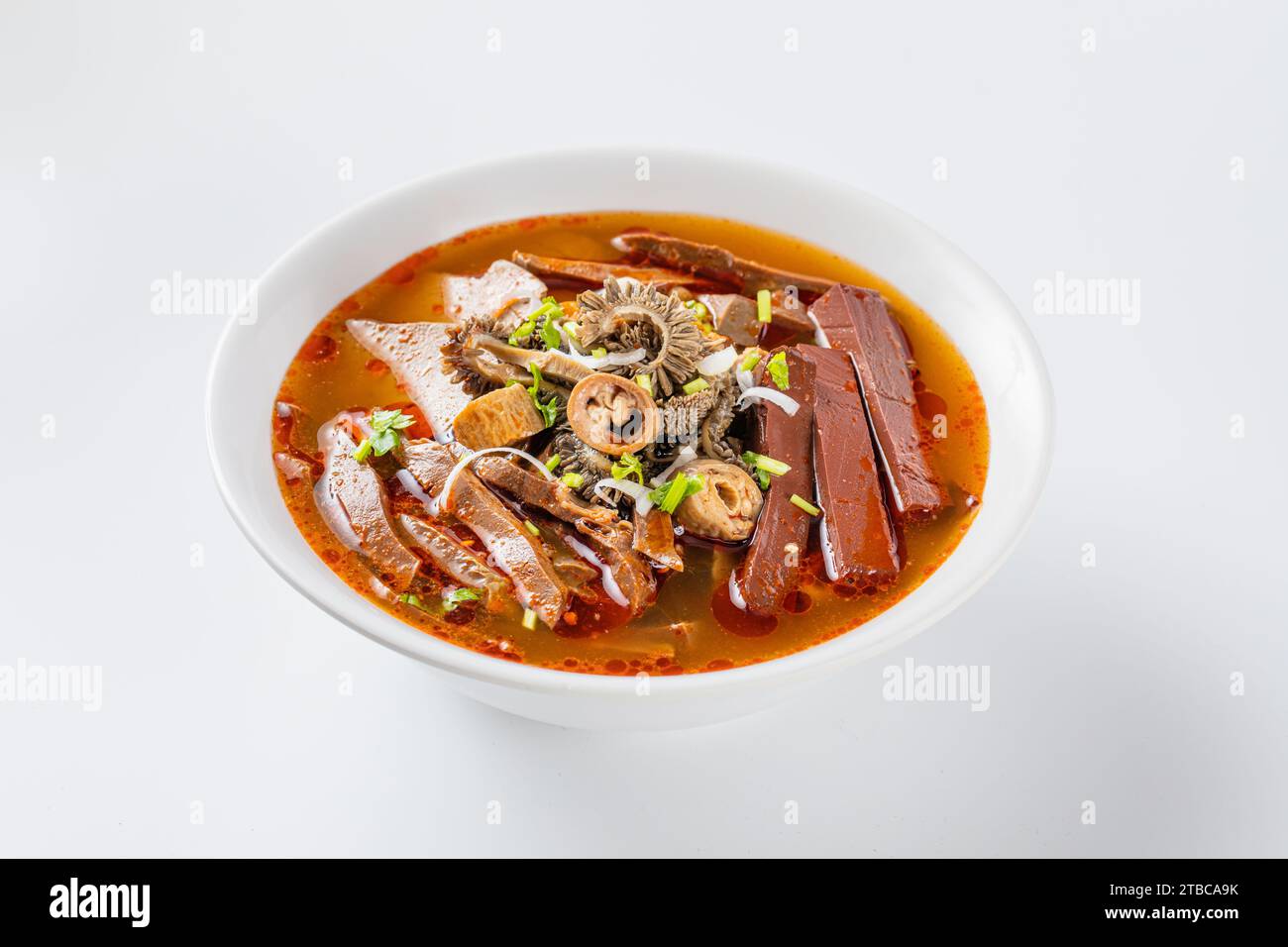 chinesisches Essen Lamm （Hammel）Schlachtnebenerzeugnisse Suppe Stockfoto