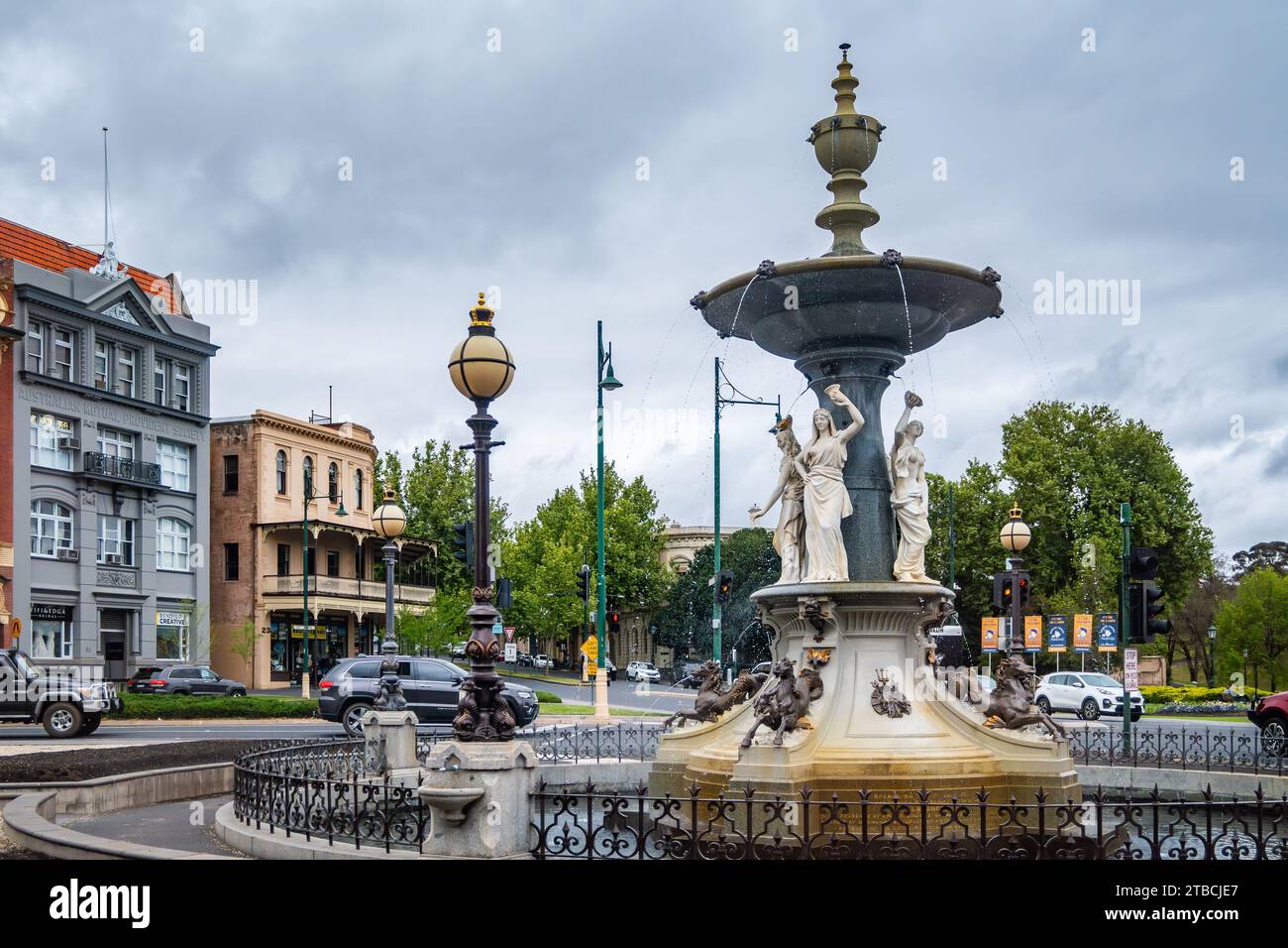 Alexandra Fountain, Bendigo, Victoria, Australien. Stockfoto