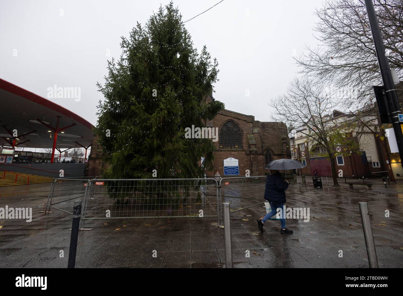 Walsall wurde zu einer der schlimmsten Weihnachtsausstellungen in Großbritannien während der Weihnachtszeit gewählt, einschließlich eines entrissenen Baumes aufgrund von Armut, Großbritannien Stockfoto