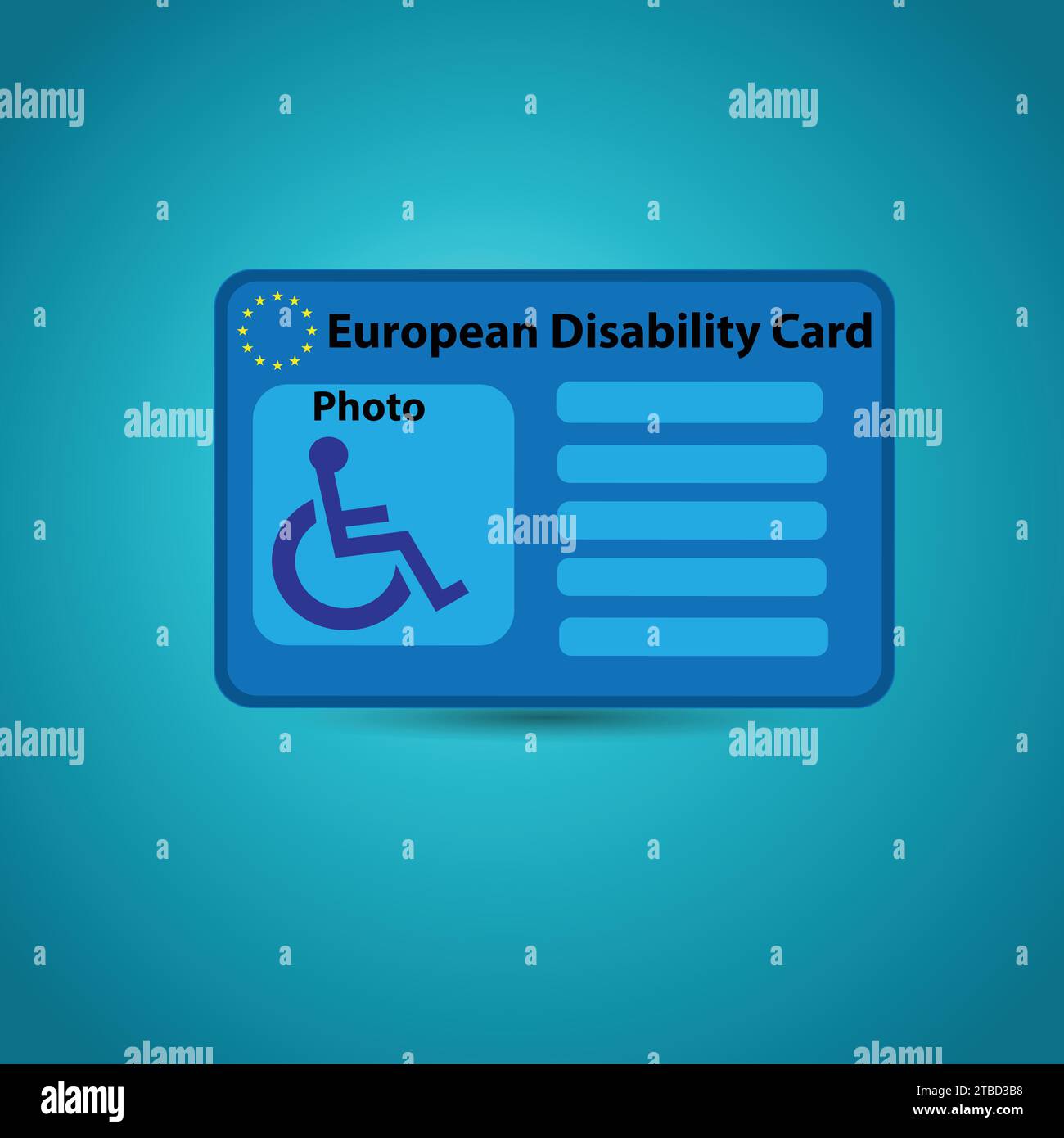 Europäisches Behindertenausweiskonzept Stock Vektor