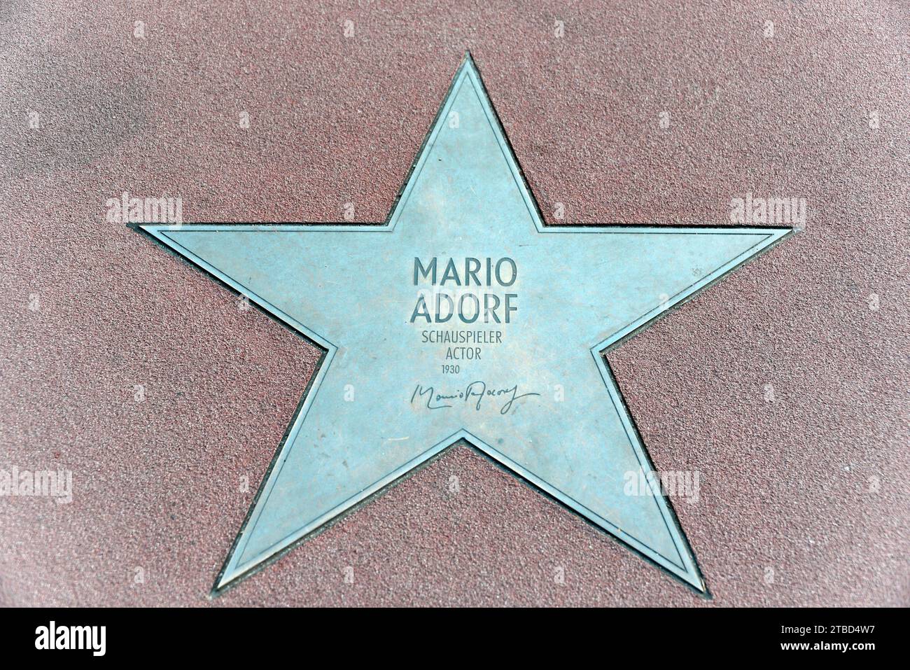 Star von Mario Adorf, Schauspieler, am Boulevard der Stars, Mitte, Berlin, Deutschland Stockfoto