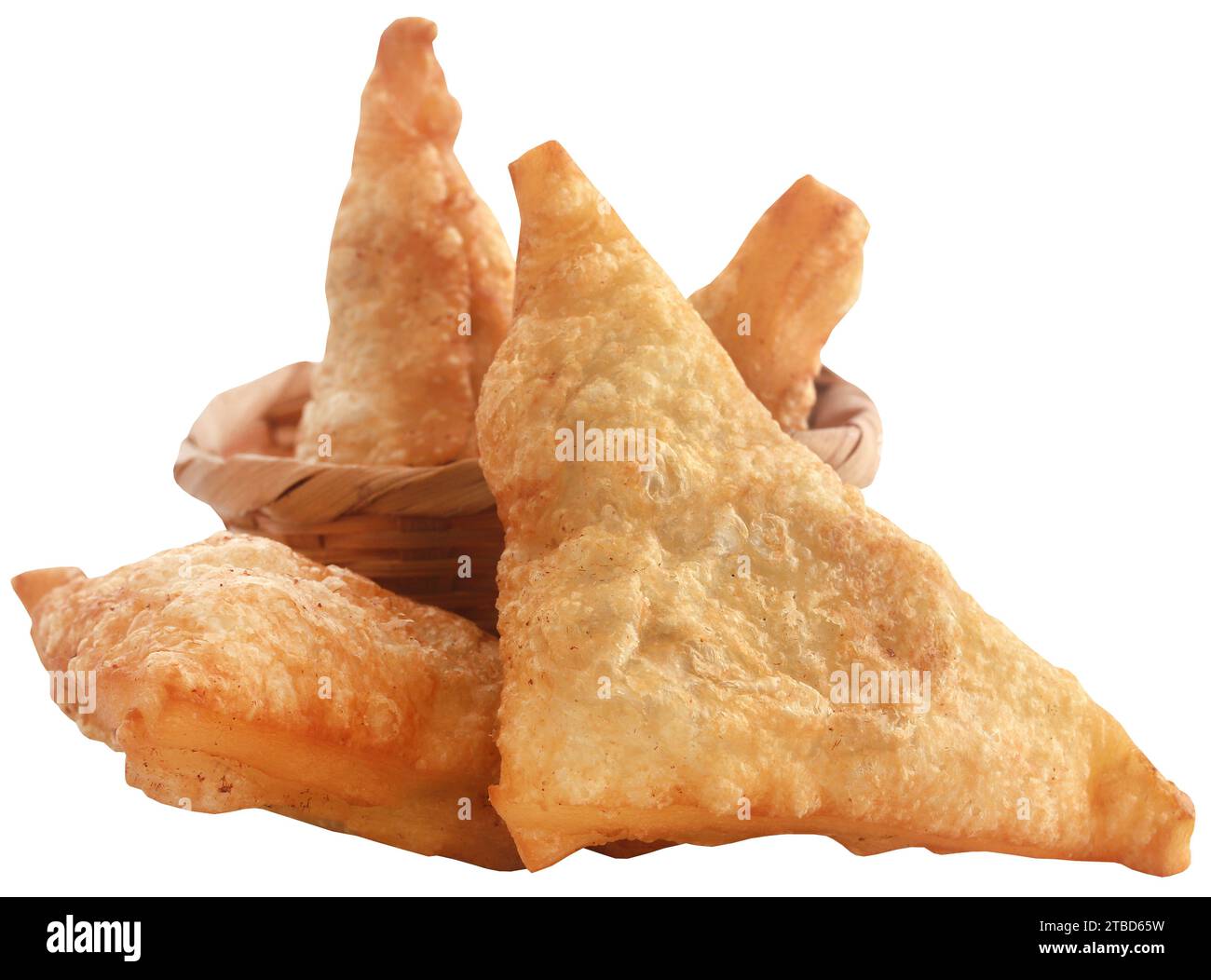 Traditionelles indisches, frittiertes Frühstück Samosa, sehr lecker Stockfoto