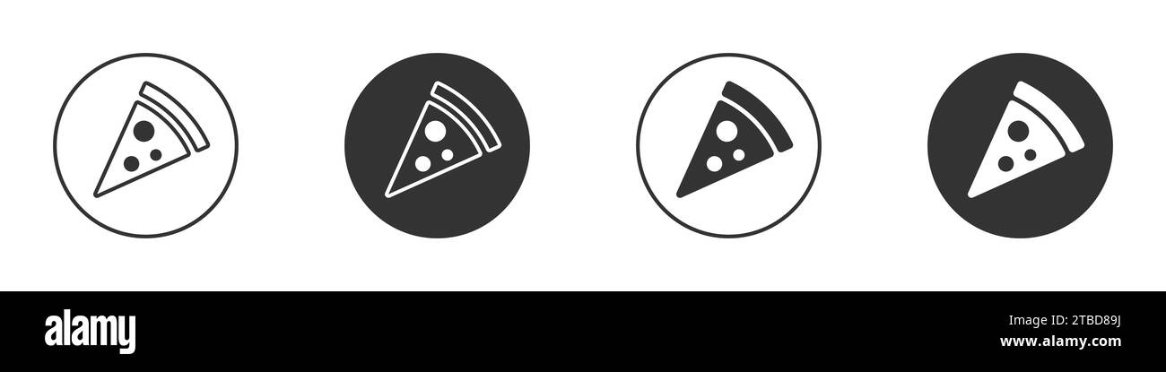 Pizzaschnitt-Symbol. Vektorabbildung Stock Vektor
