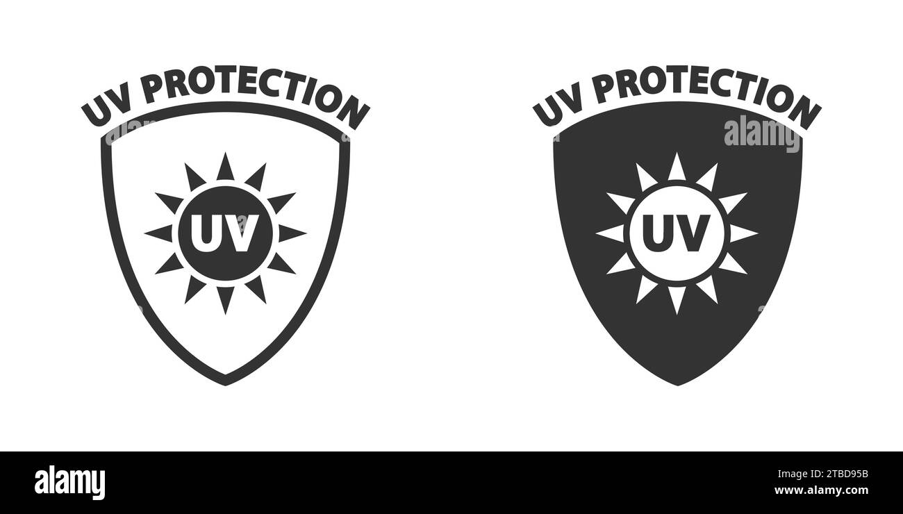 Symbol für UV-Schutz. Anti-UV-Symbol. Vektorabbildung Stock Vektor
