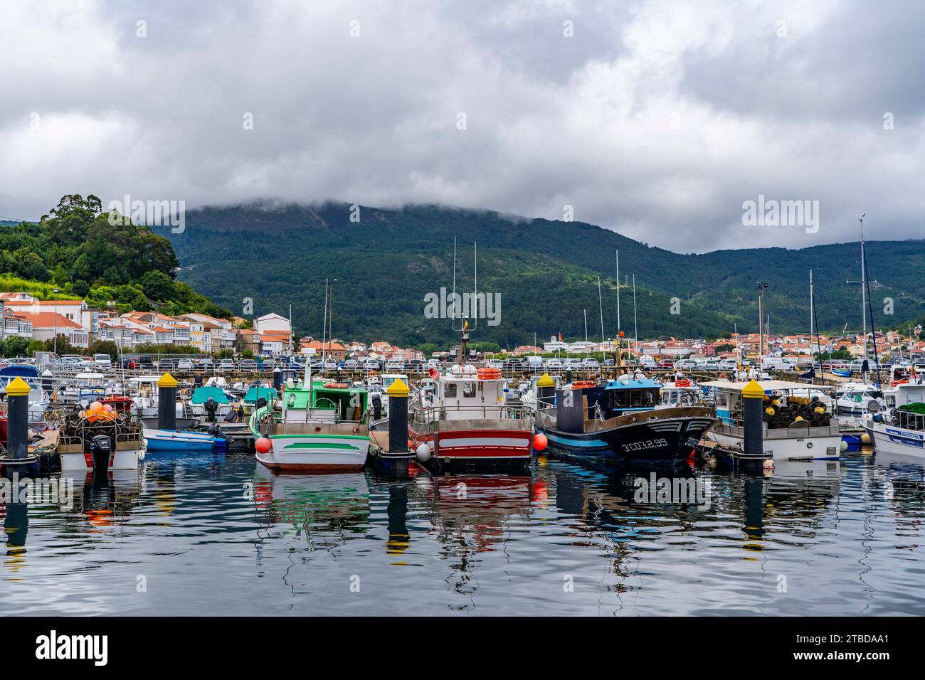 Fischereischleppnetzfischer in Muros, Galicien, Spanien Stockfoto