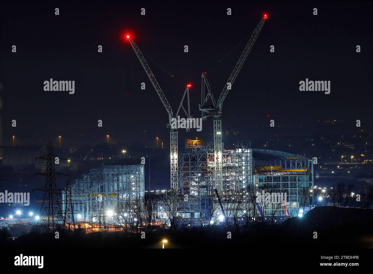 Die Enfinium Energy aus der Abfallverbrennungsanlage wird im Bau in Skelton Grange in Leeds, West Yorkshire, Großbritannien Stockfoto