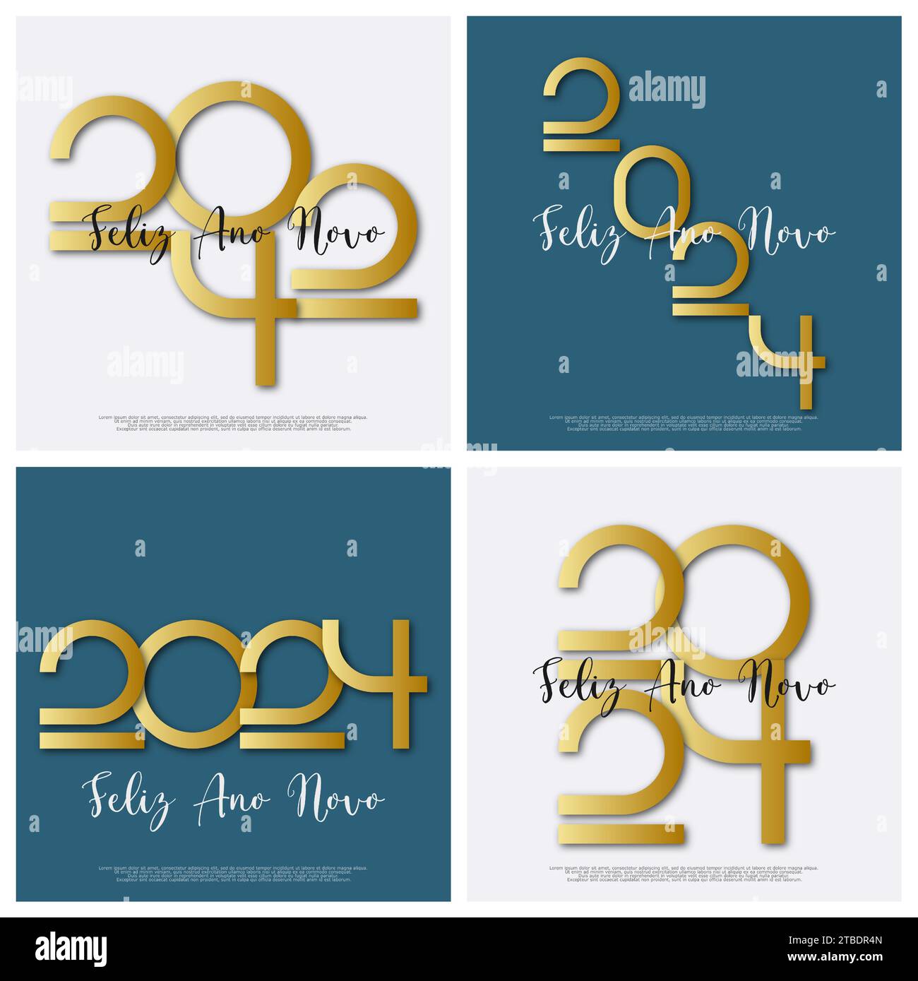 2024 - Happy New Year - BEST wishes 2024 Hintergrund Stock Vektor