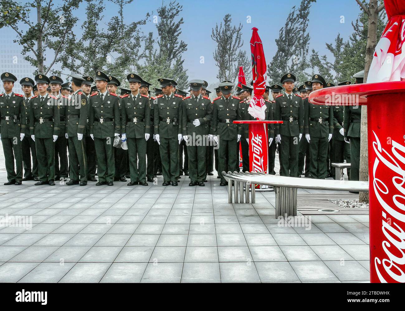 Chinesisches Militär bei den olympischen Spielen 2008 in peking Stockfoto