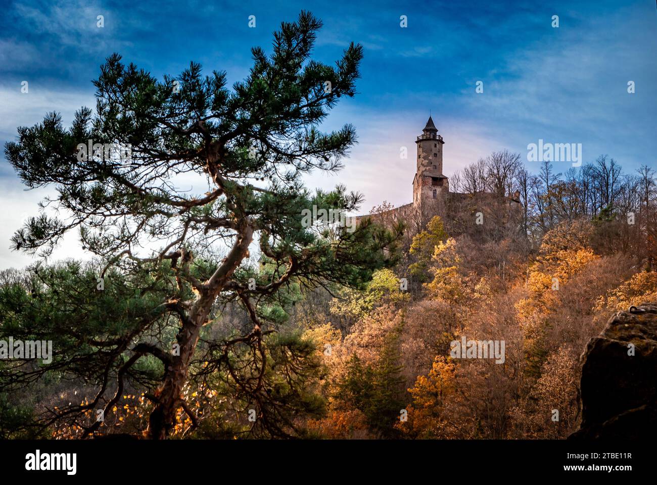 Zagorze Slaskie, Polen 9. November 2023 Blick von Krucza Skala auf