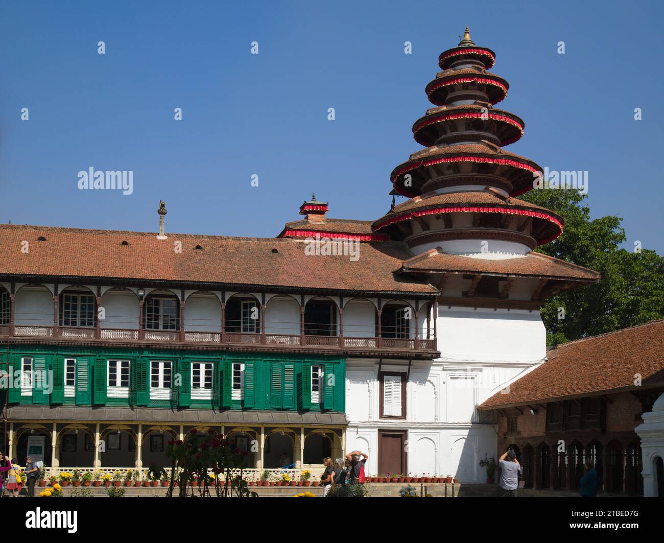 Nepal, Kathmandu, Hanuman Dhoka, Nasal Chowk, Panch Mukhi, Hanuman Tempel, Stockfoto