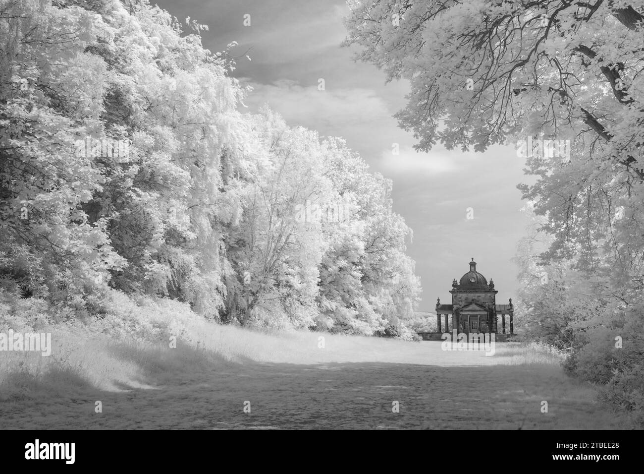 Infared, Tempel der vier Winde, Castle Howard, North Yorkshire Stockfoto