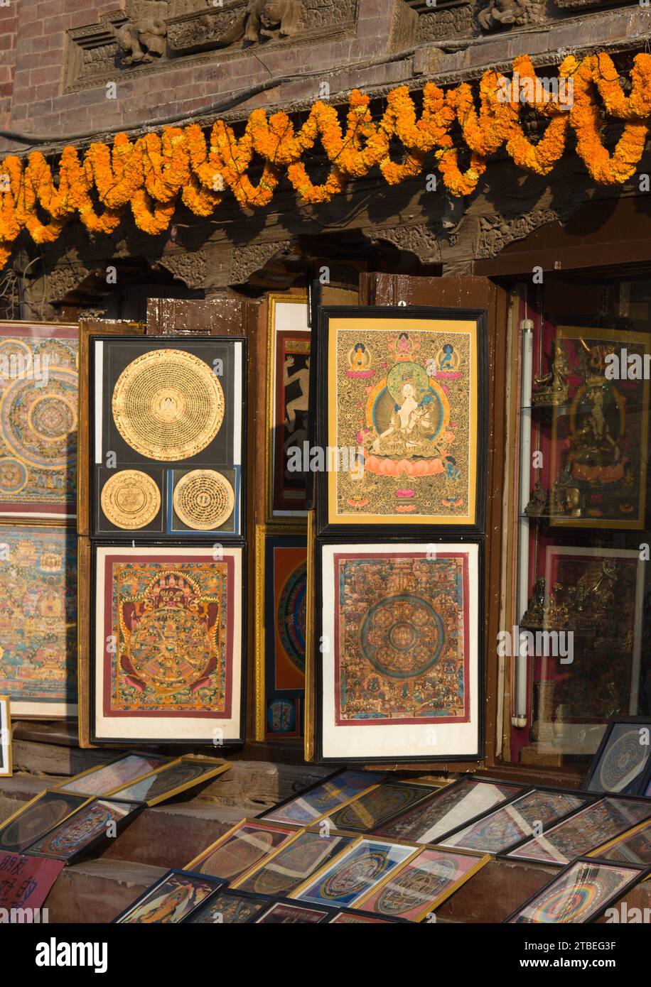 Nepal, Kathmandu, Kunsthandwerk, tibetische Kunst, Stockfoto
