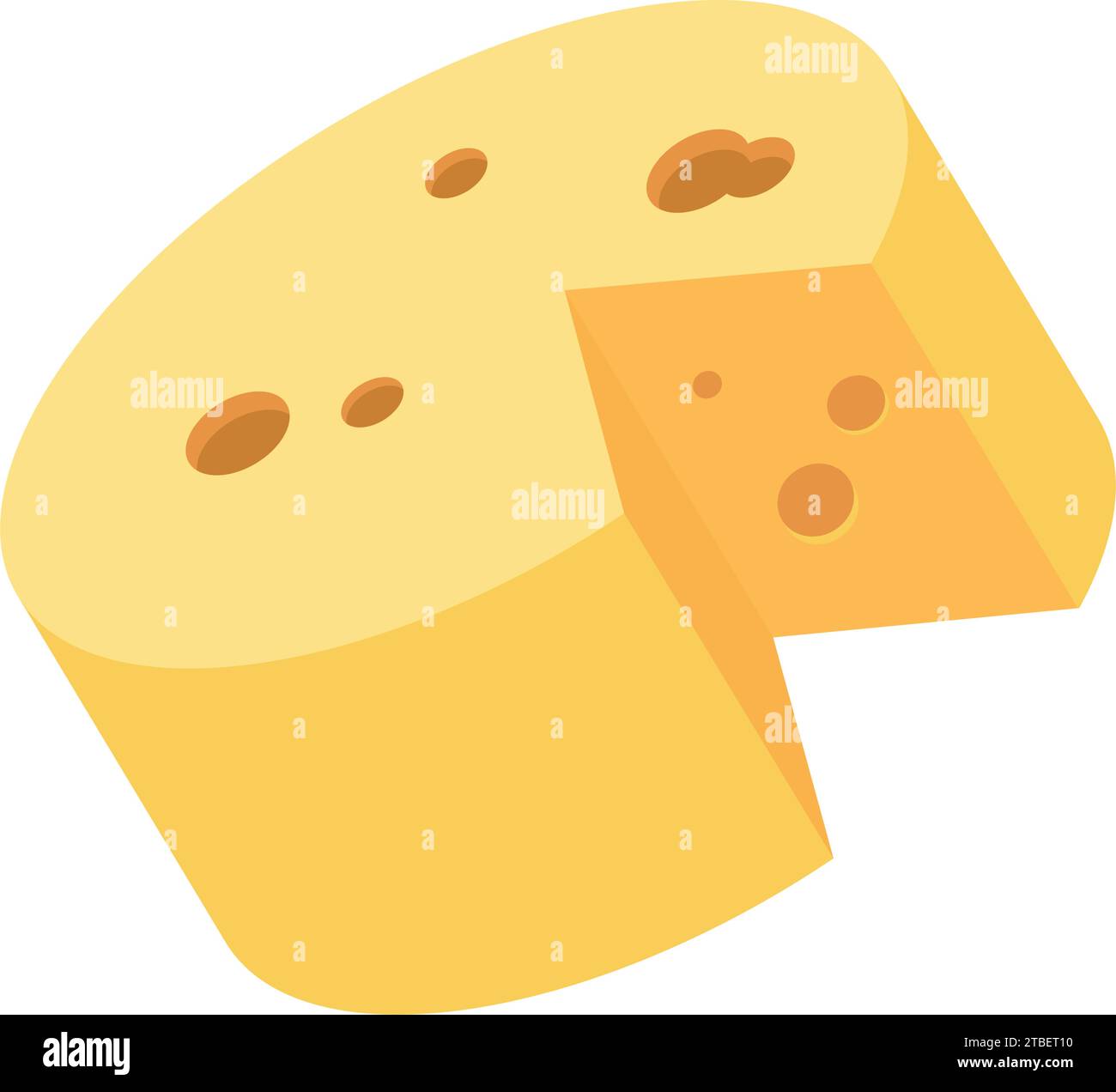 Symbol für isolierten farbigen Käse flaches Design Vektor Stock Vektor