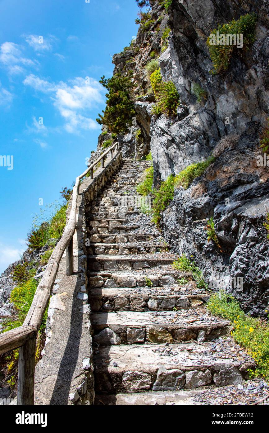 Klippe am Strand San Nicola Arcella - Italien Stockfoto