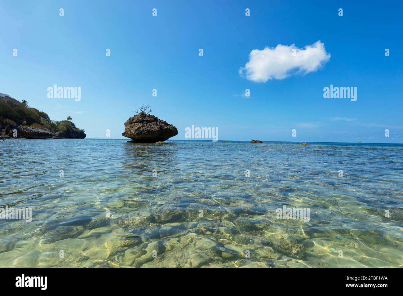 Malerischer Blick auf den legendären erodierten Felsen in Flying Fish Cove, Christmas Island, Australien Stockfoto