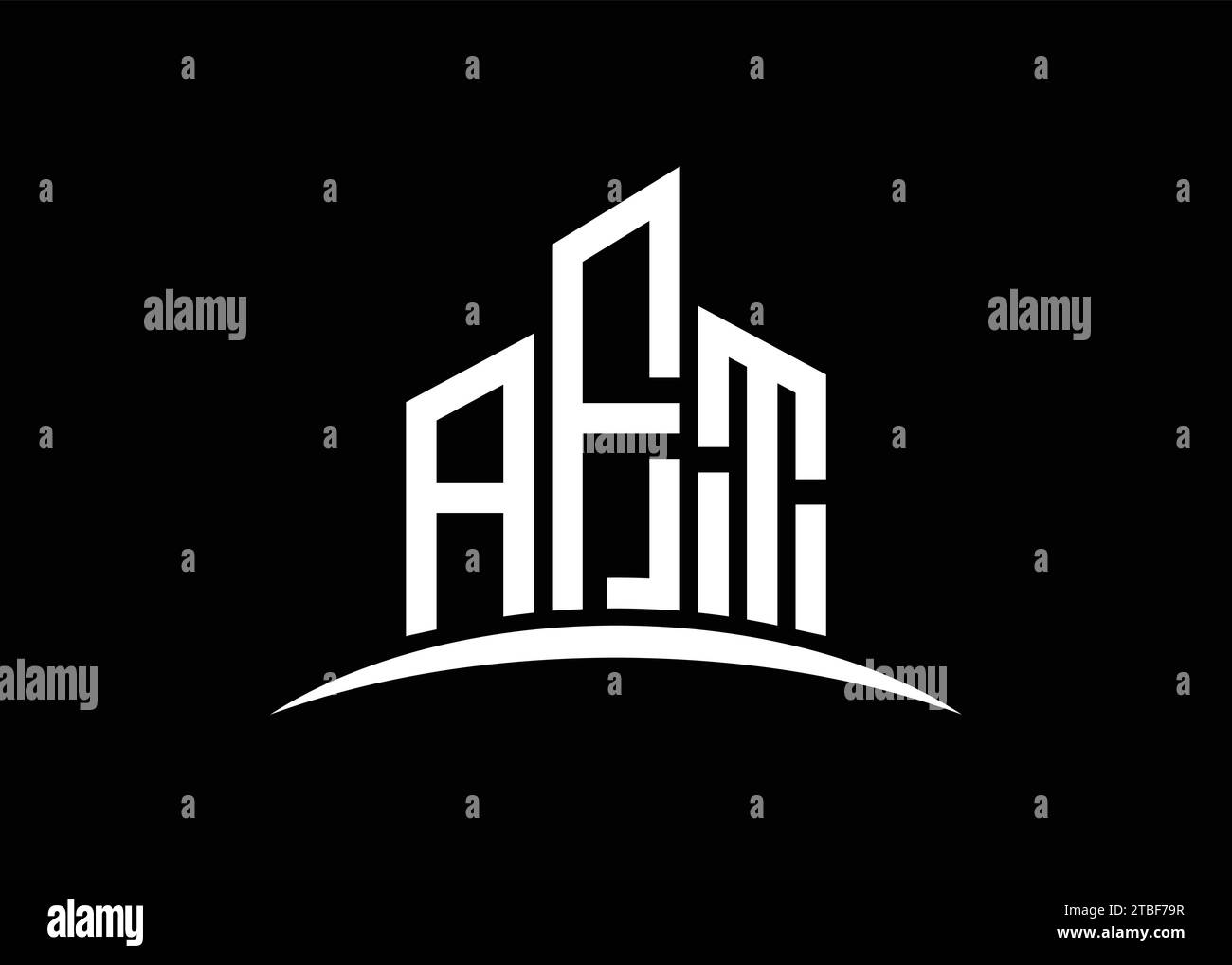 Letter AFT Building Vektor Monogramm Logo Design Vorlage. Building Shape AFT-Logo. Stock Vektor