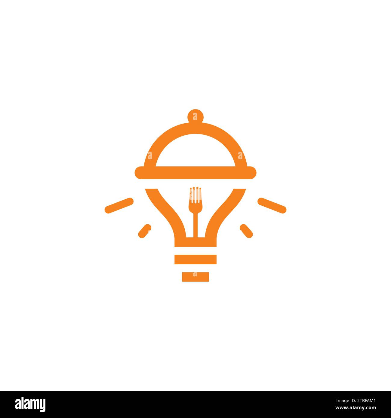 Food Idea Logo. Lampe Lebensmittel Logo Vektor Stock Vektor