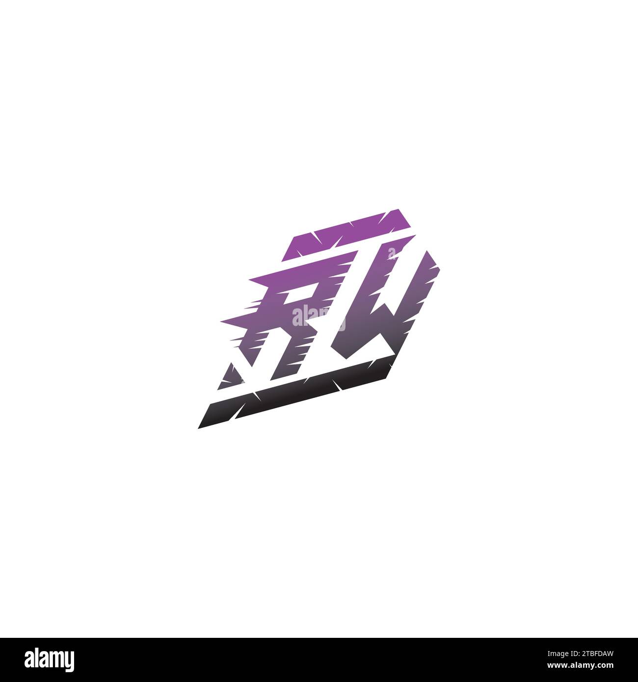 RW Initial Esport Logo Inspiration Ideen für Gaming-Team, youtube, Twitch Stock Vektor