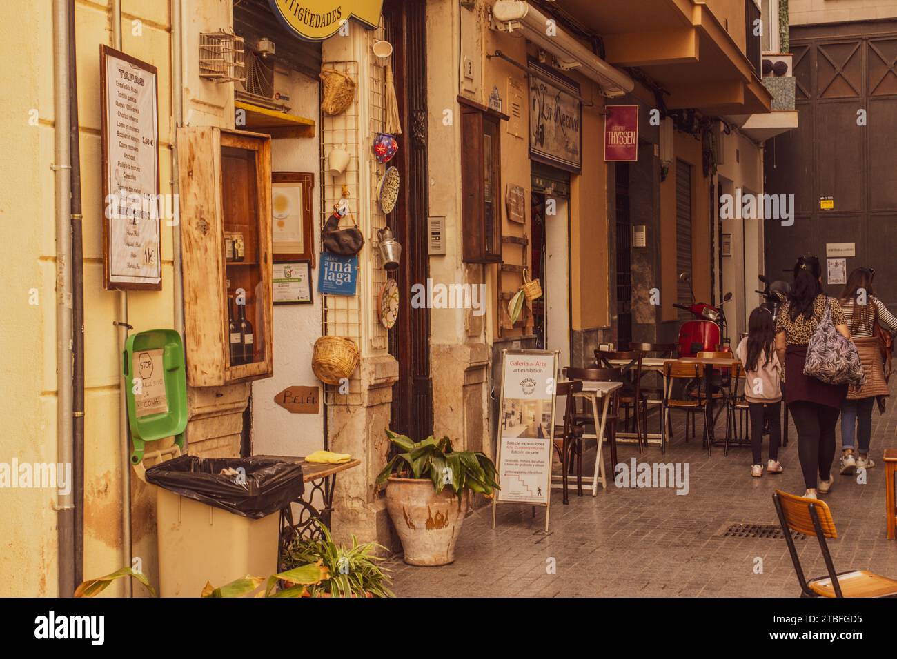 Straßenfotografie Malaga Spanien Stockfoto