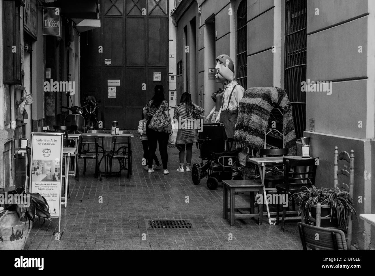 Straßenfotografie Malaga Spanien Stockfoto